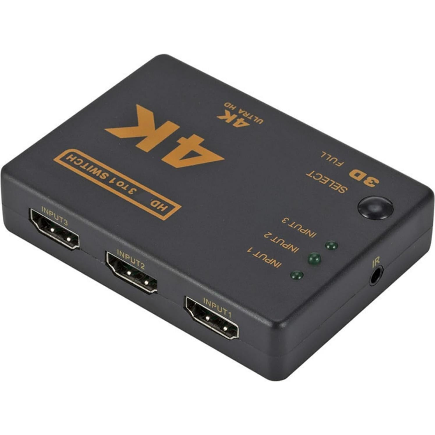 Conmutador HDMI 3 Vías Suckoo 4K 30Hz 3 en 1 con IR