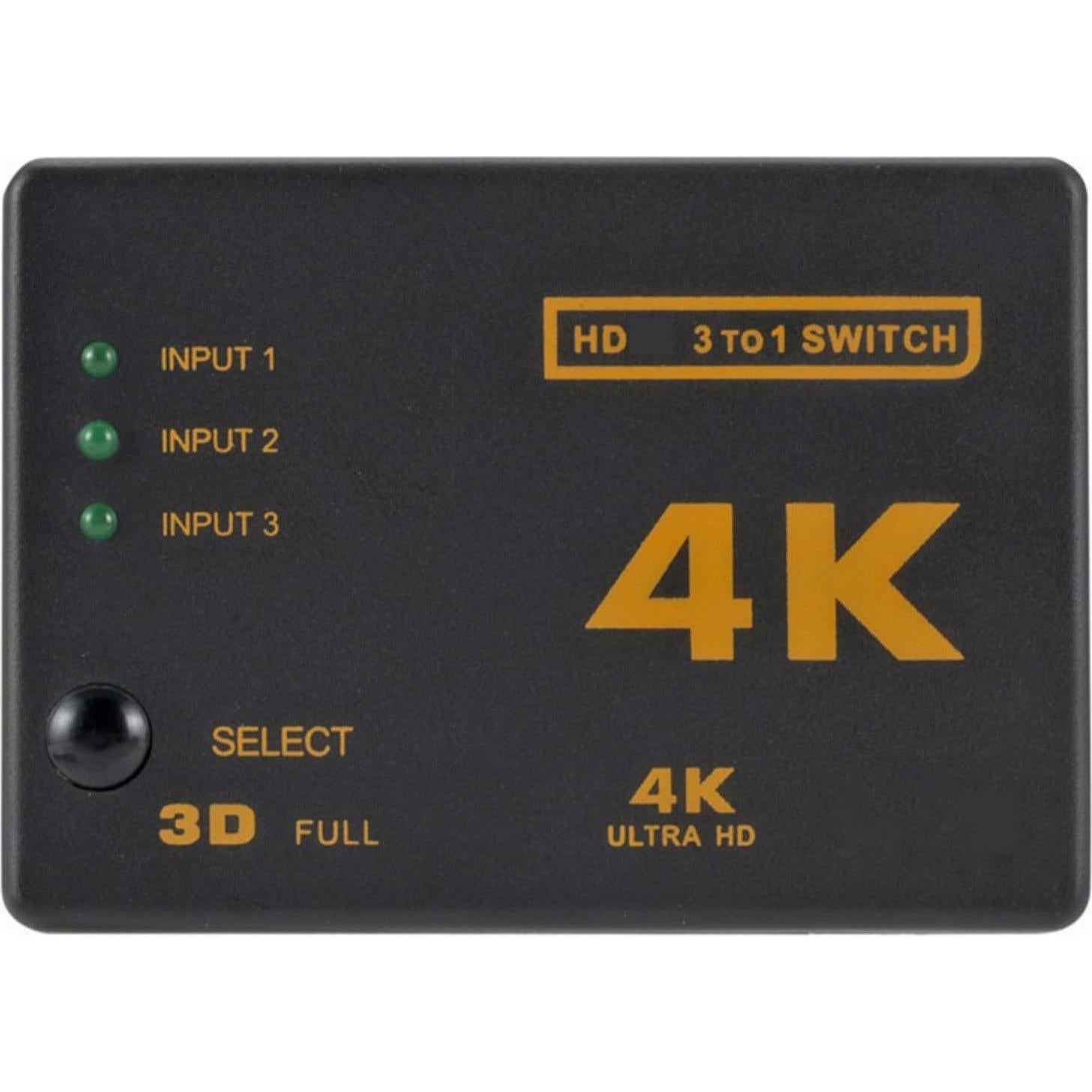 Conmutador HDMI 3 Vías Suckoo 4K 30Hz 3 en 1 con IR