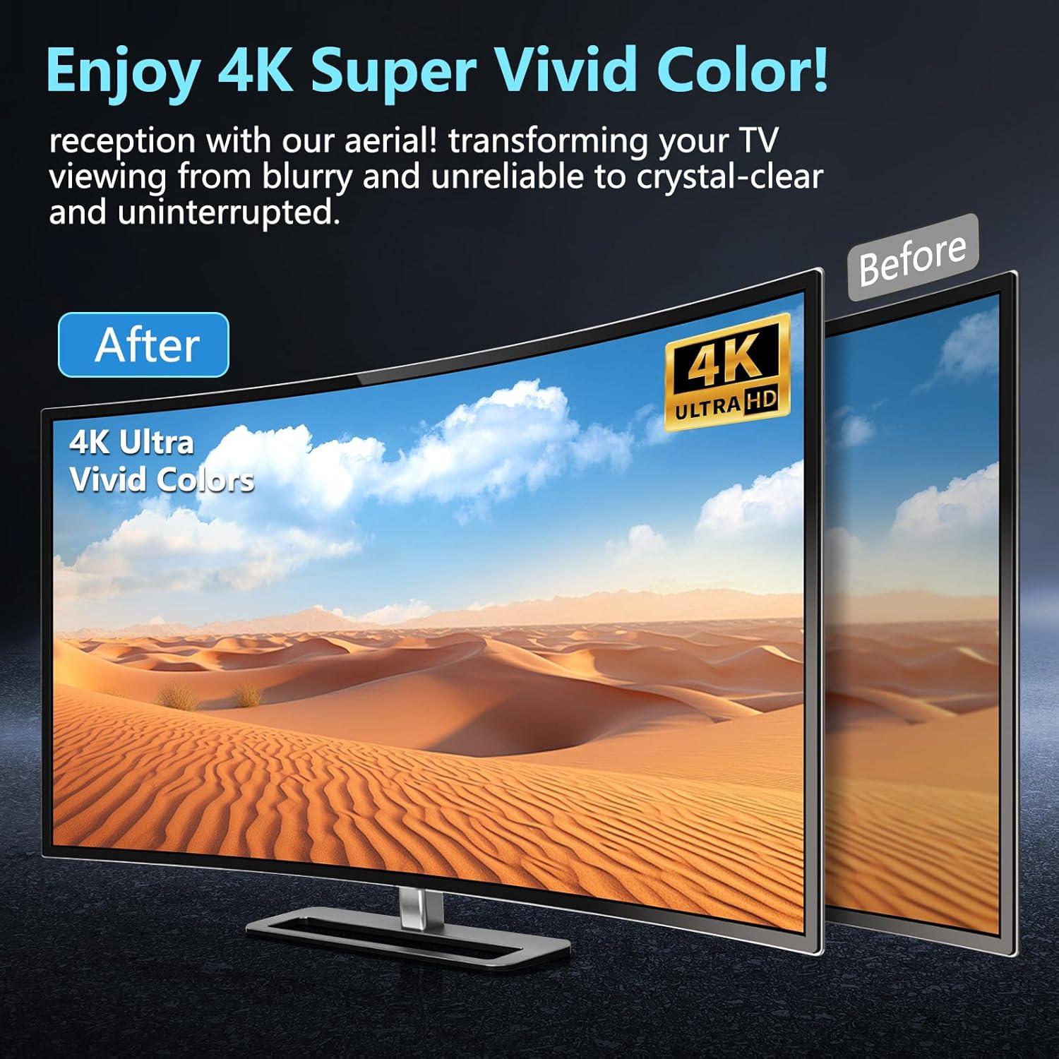 Antena de TV Digital HD Oyned AN-3040 Interior/Exterior 1200 km