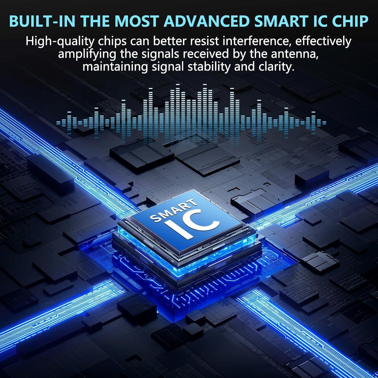 Antena de TV Digital HD Oyned AN-3040 Interior/Exterior 1200 km