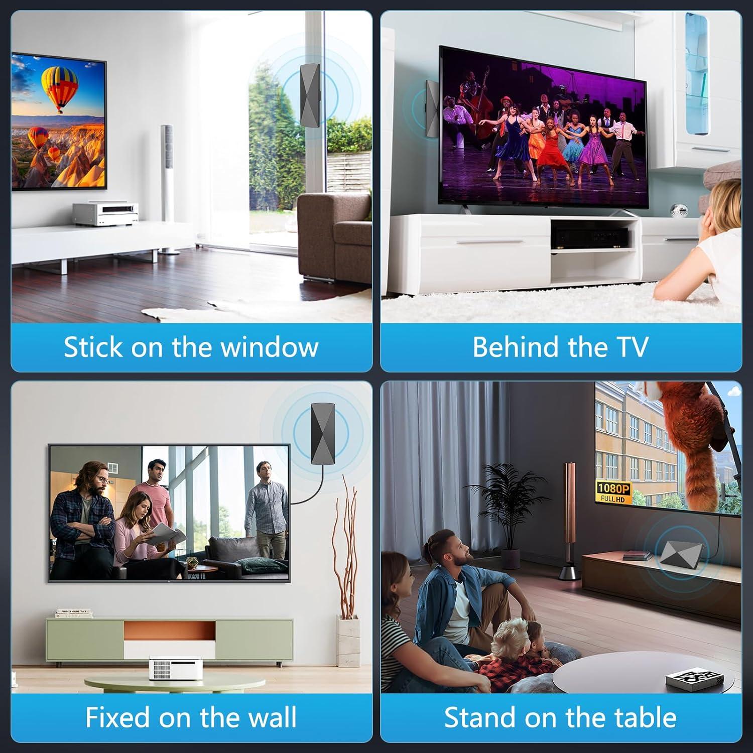 Antena de TV Digital HD Oyned AN-3040 Interior/Exterior 1200 km