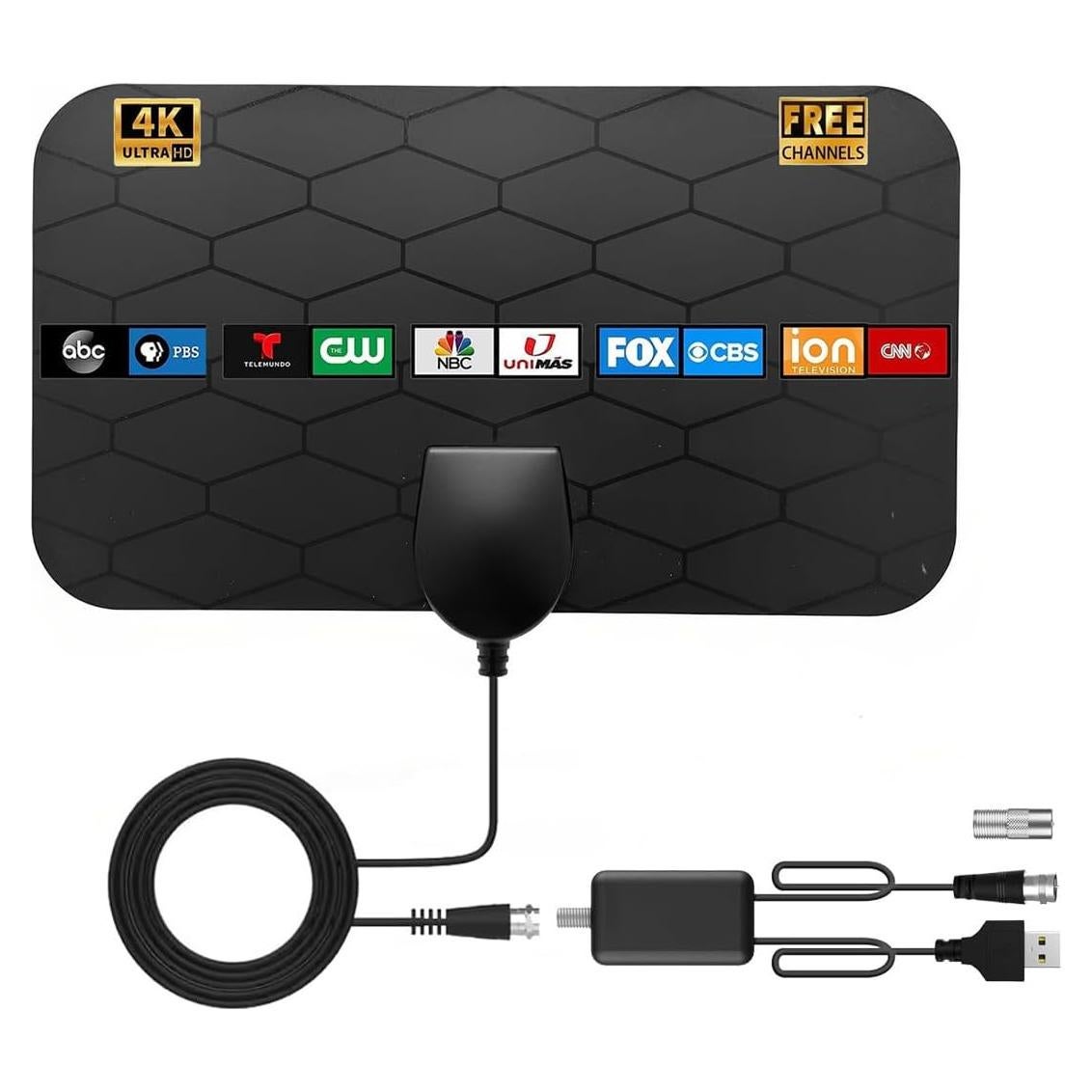 Antena de TV Digital Interior XIANGLYO 4K 1080p con Amplificador