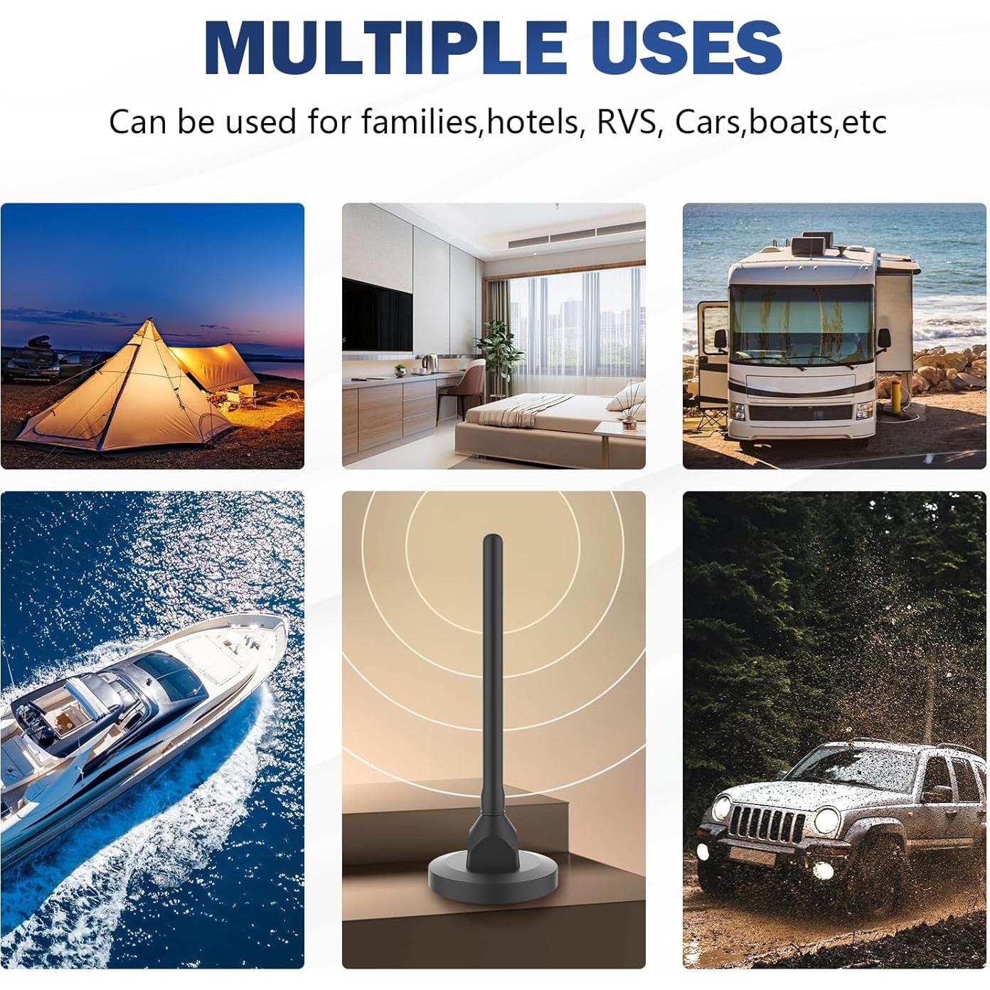 Antena de TV Digital Interior DTVSMARTSHOW 2025 4K 1080p