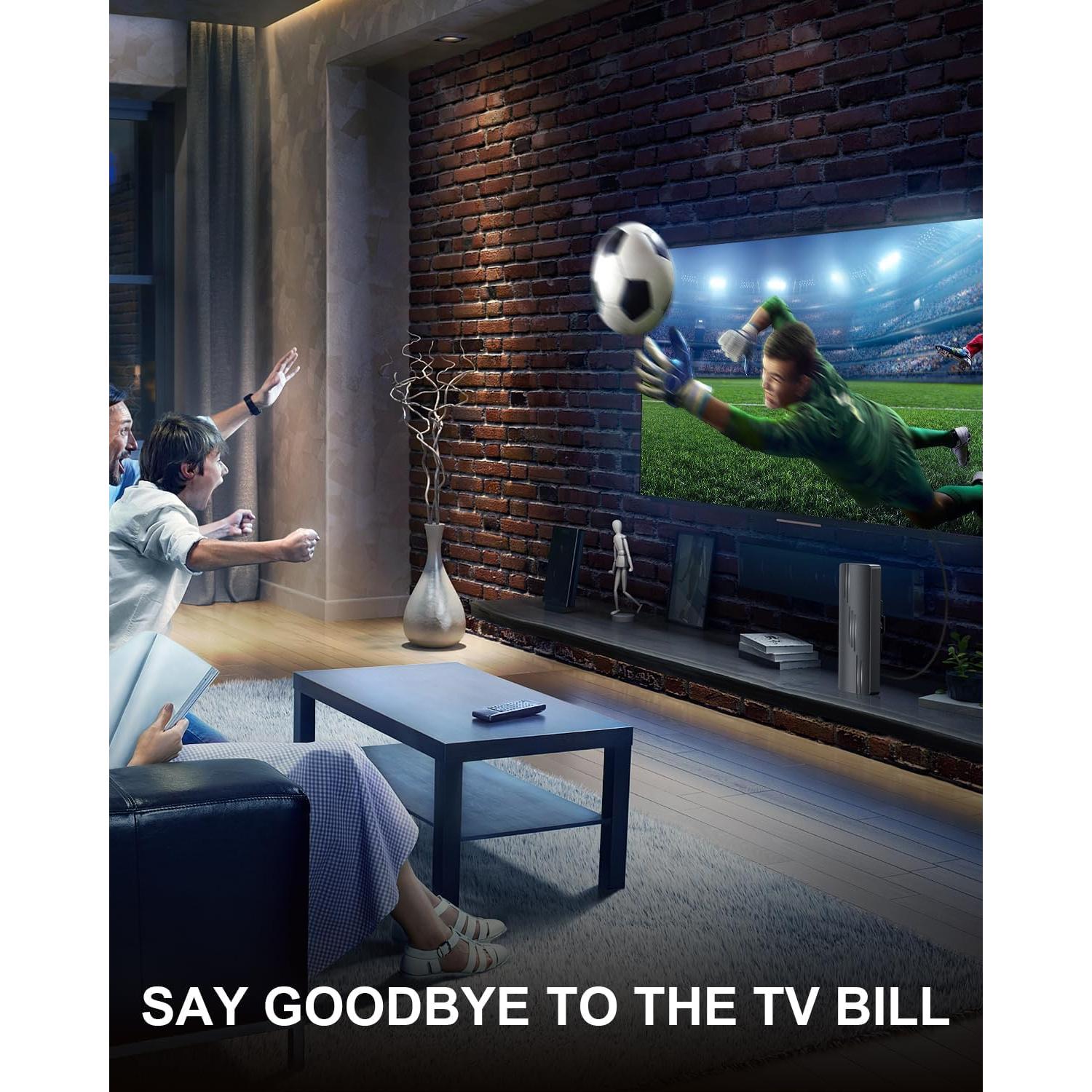 Antena de TV Cusvuevi HX01 1800+ Millas 4K HD Impermeable