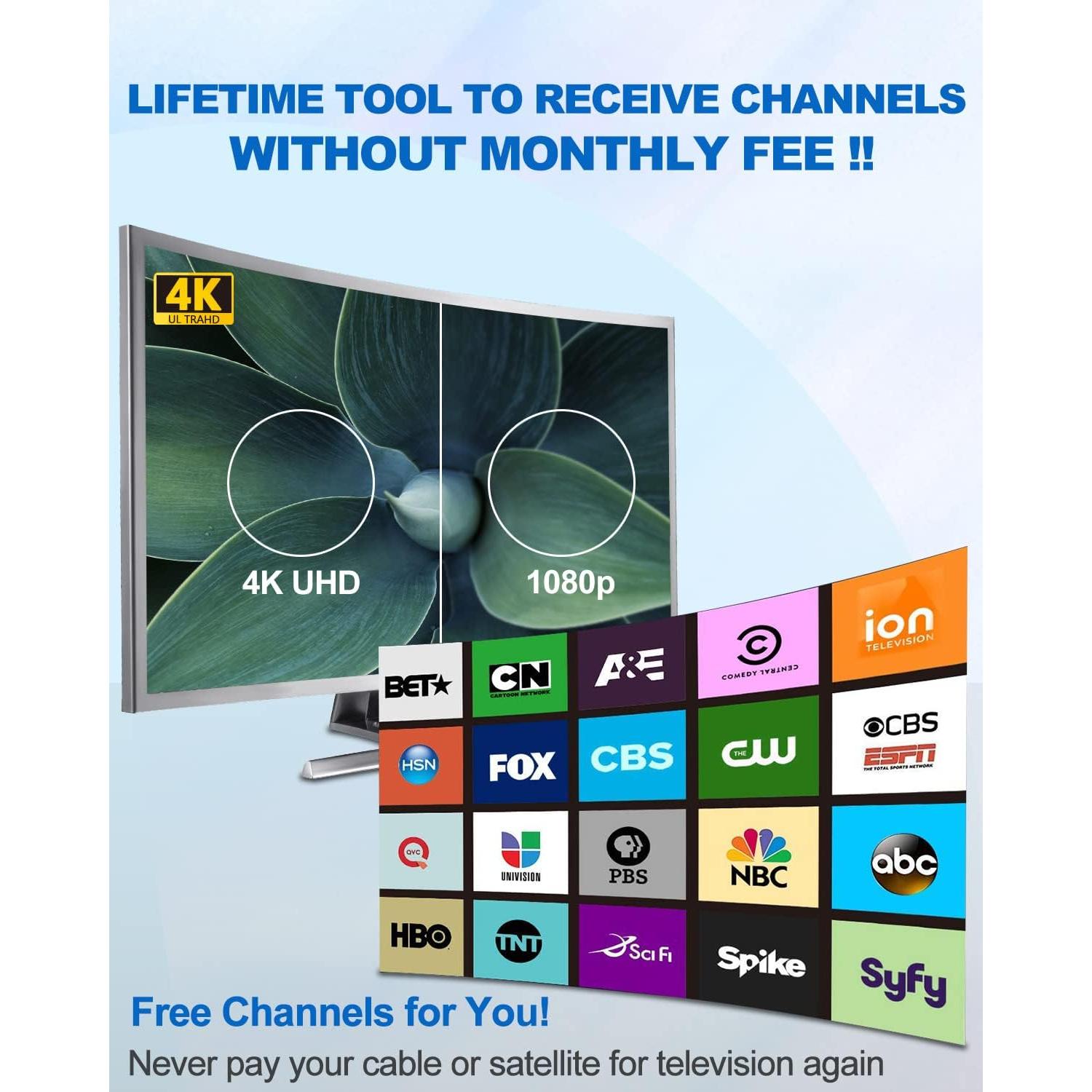 Antena de TV Interior Vansky VS-TX01 Amplificada 1080p 5m