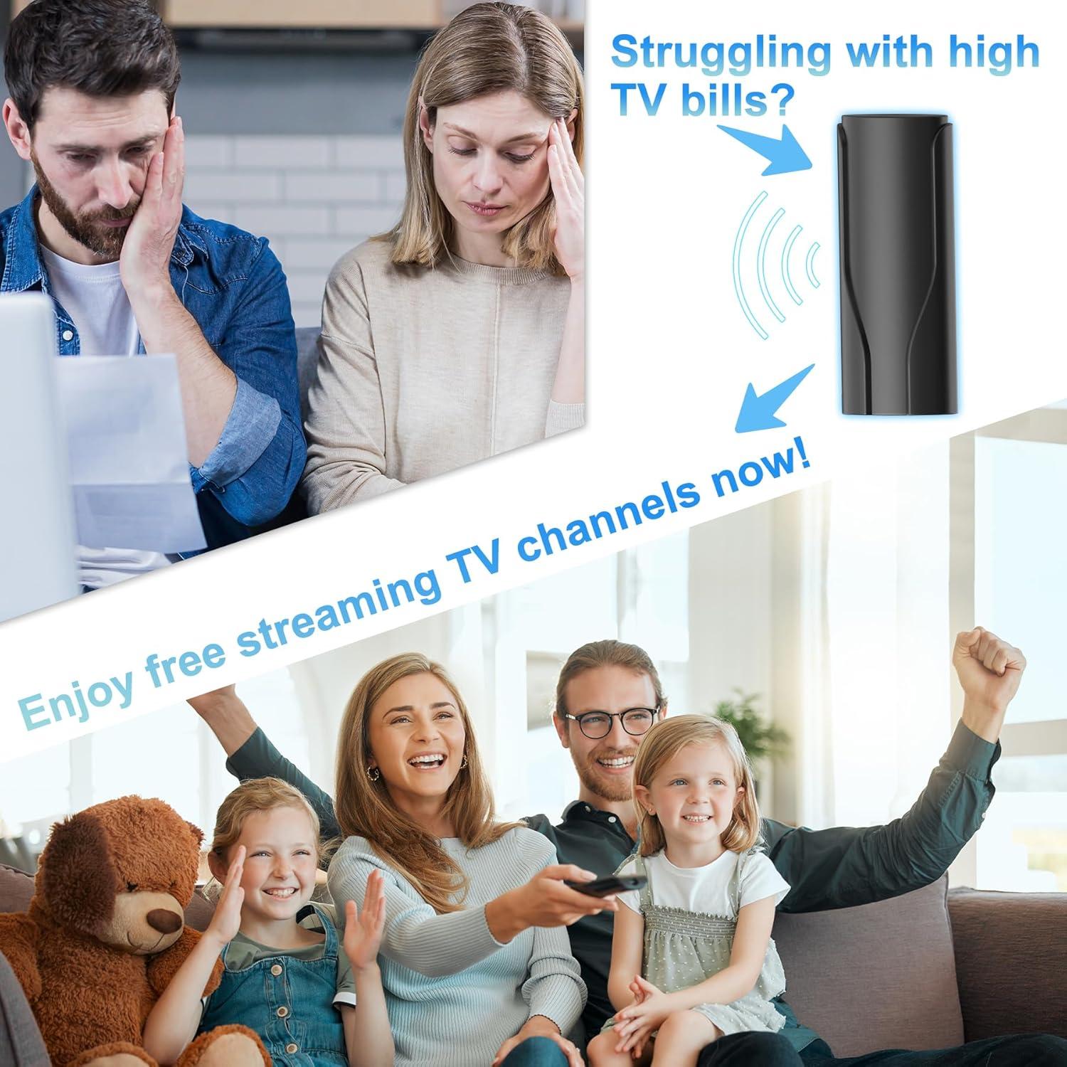 Antena de TV Interior/Exterior Inuito TV8064 4K 1080p