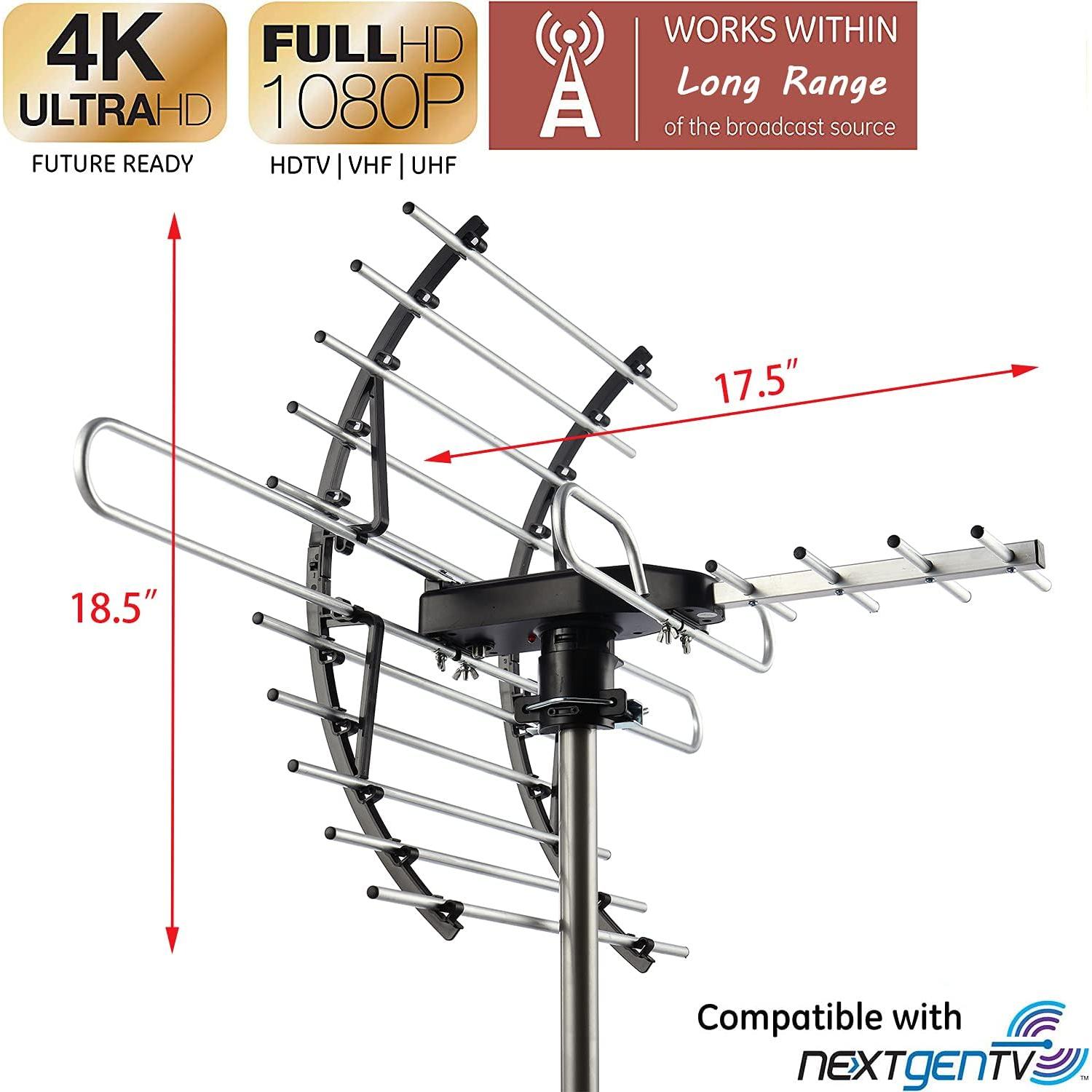 Antena de TV Digital HD PIBIDI Amplificada 200 Millas 4K