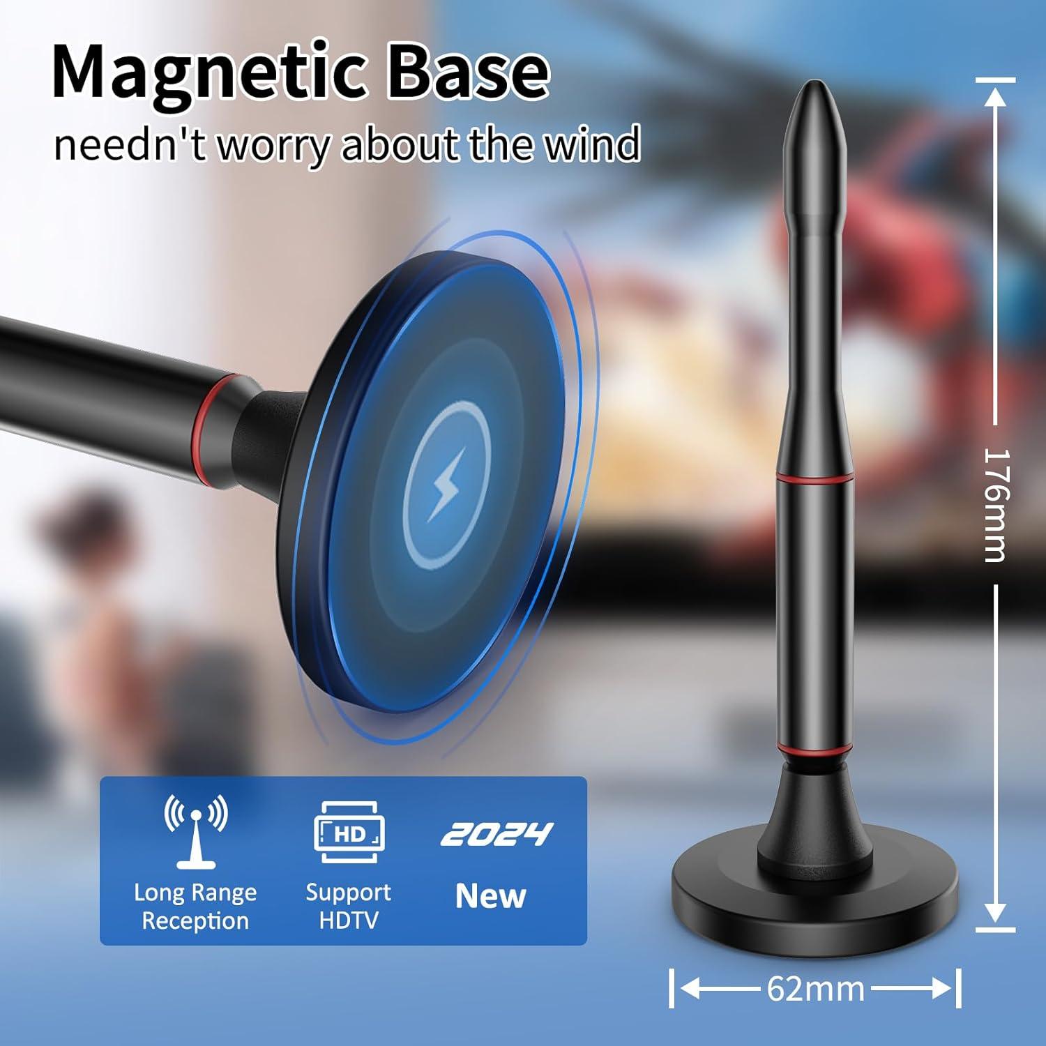 Antena de TV Digital Oaitree 650+ Millas 4K HD Negra