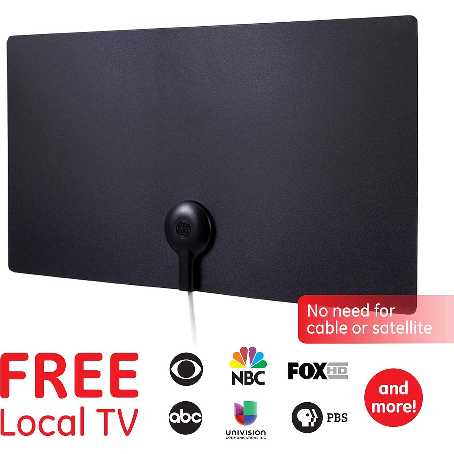 Antena de TV Digital HD GE Ultra Edge 4K, 64 km, Reversible