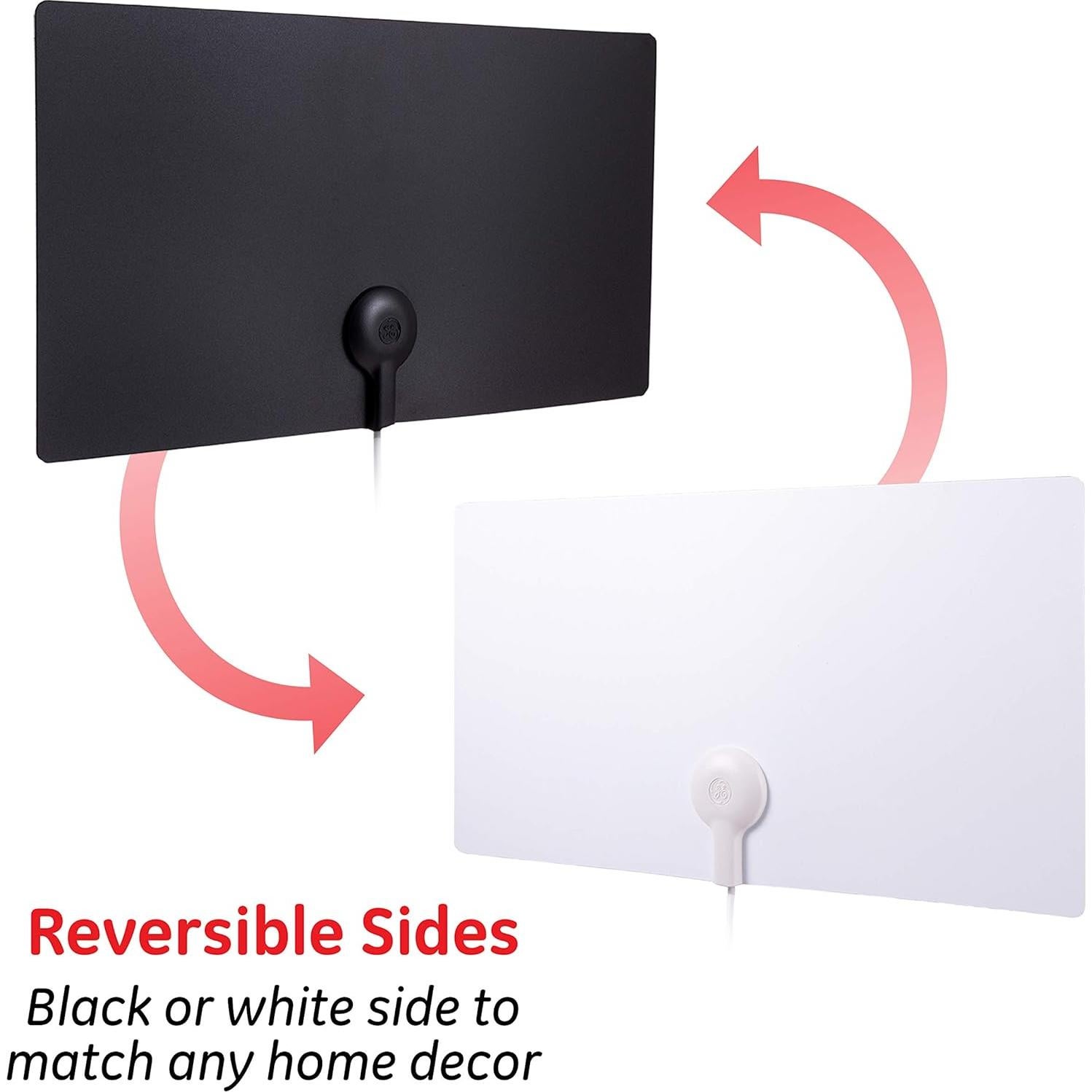 Antena de TV Digital HD GE Ultra Edge 4K, 64 km, Reversible