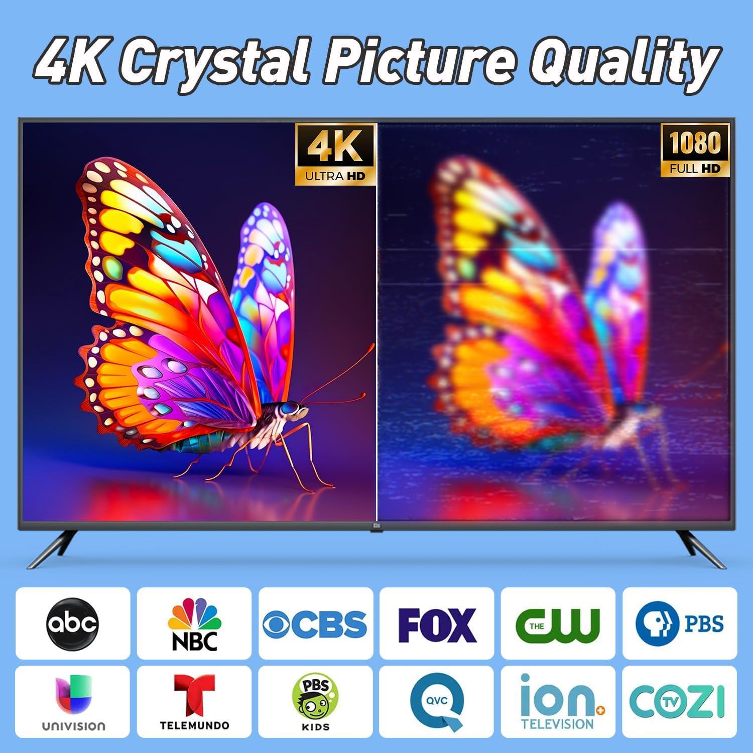 Antena de TV Digital HD DTB TECH TV-157B 360° 4K 1080P