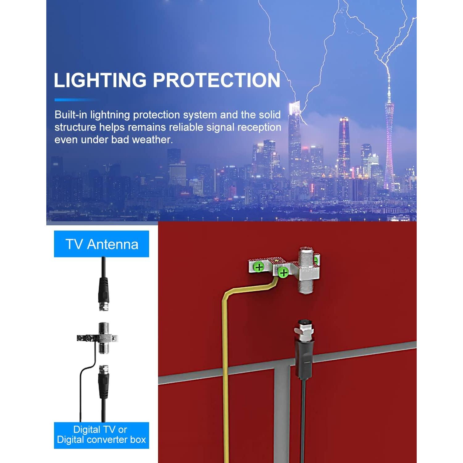 Antena HDTV Digital Amplificada Yeceny 200 Millas 4K 1080P
