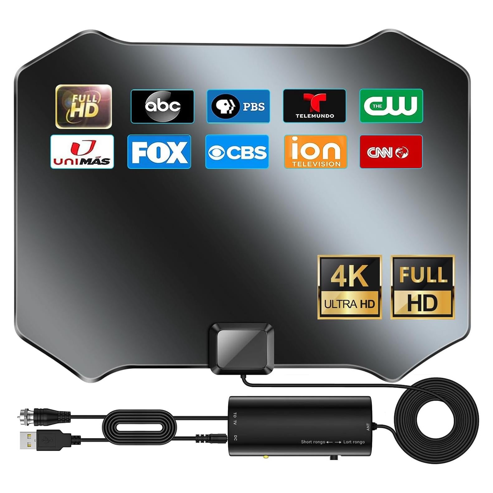 Antena de TV Interior JM NEXLOV 2025 Amplificada 8K 4K 1080p