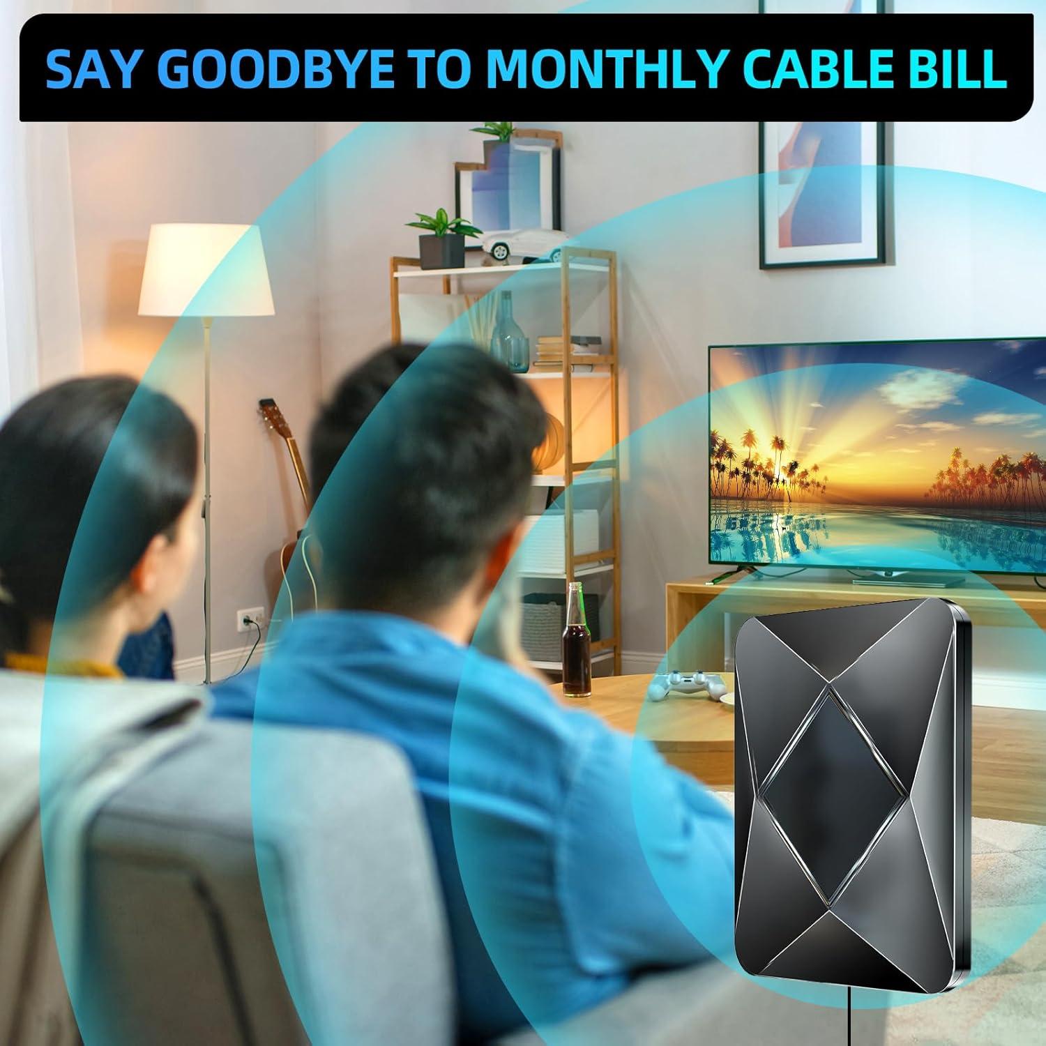 Antena de TV Digital Amplificada Lachogale AN-3019B 2700 km