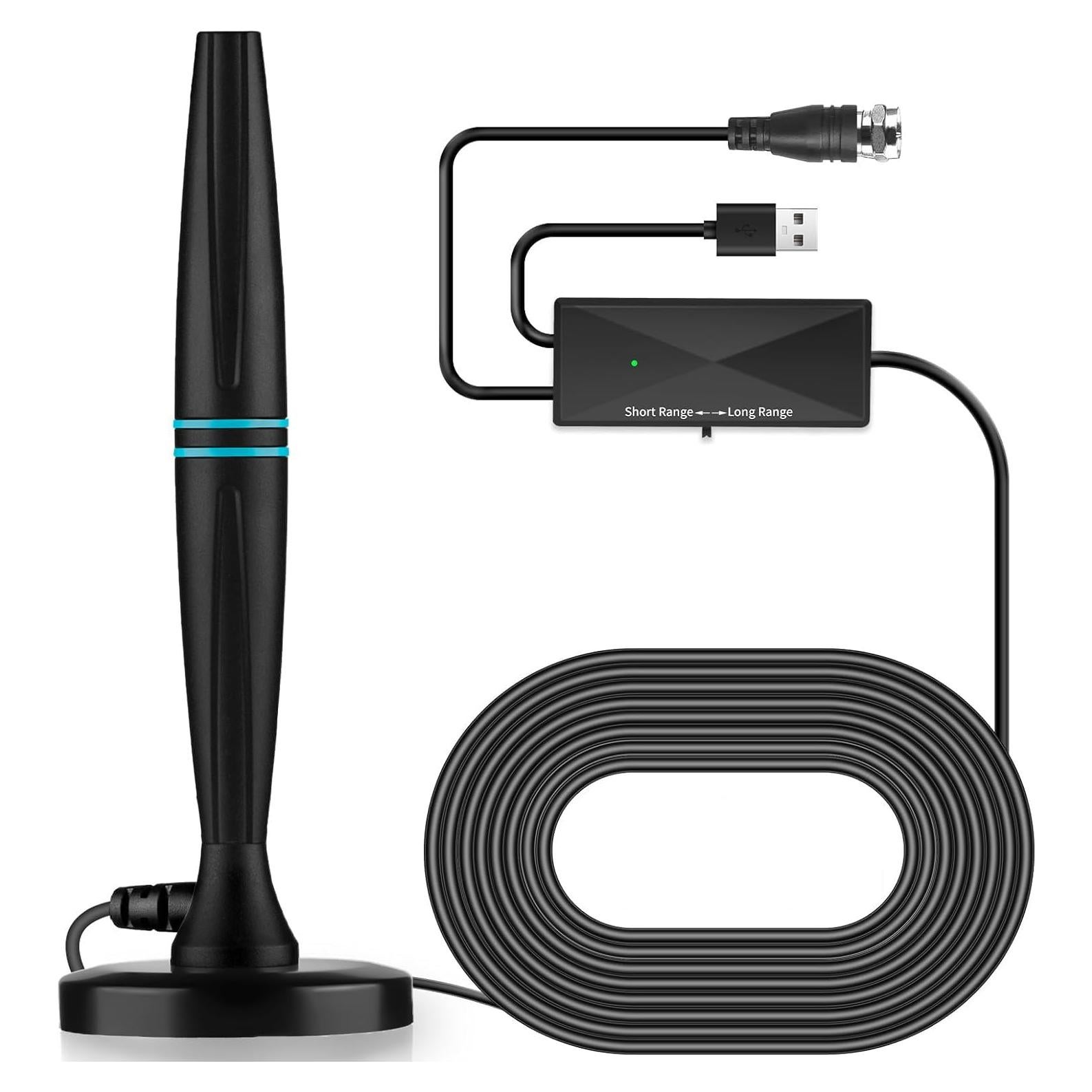 Antena de TV Interior Lyrwihn 4K 1080p Amplificada 320 Millas