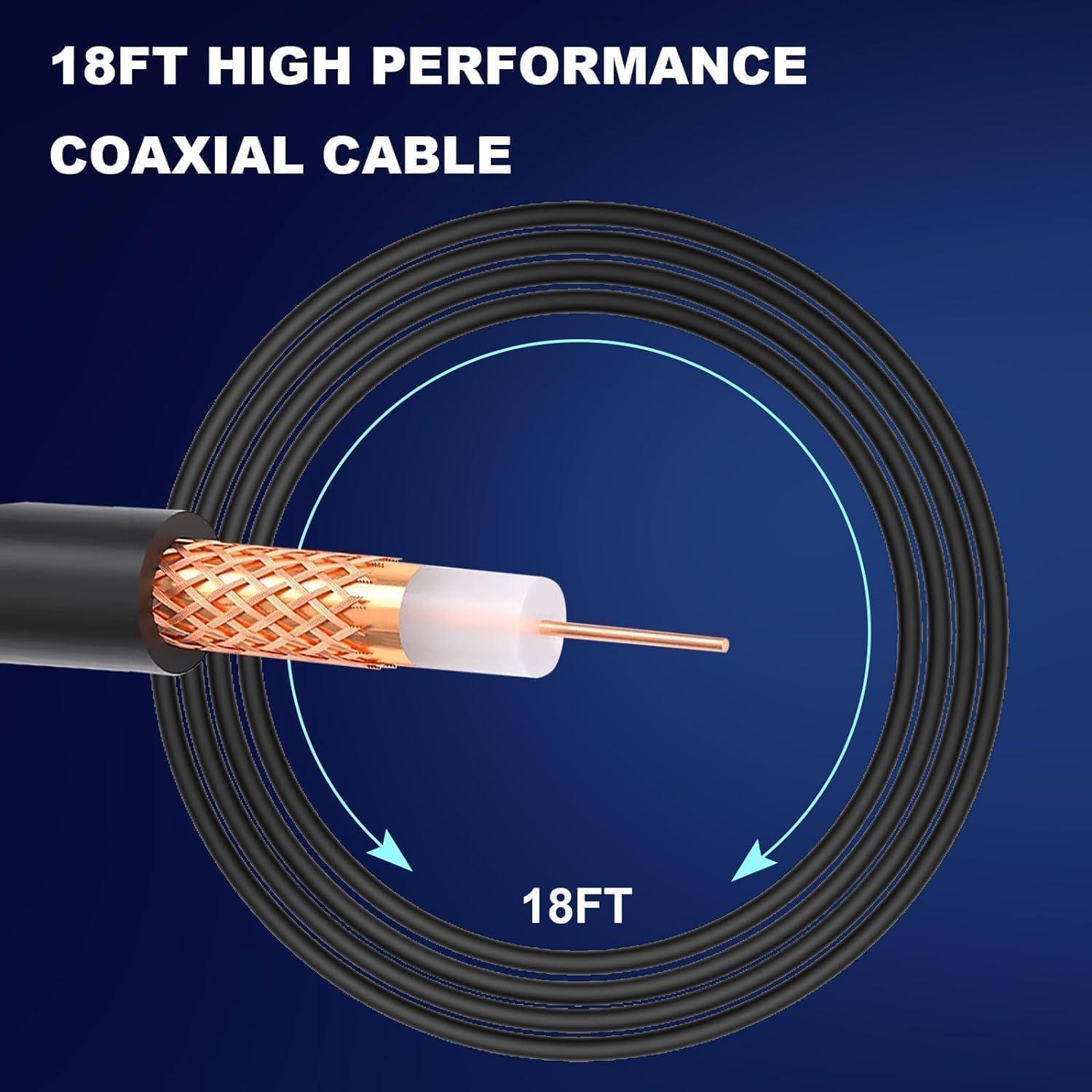Antena de TV Interior Lyrwihn 4K 1080p Amplificada 320 Millas
