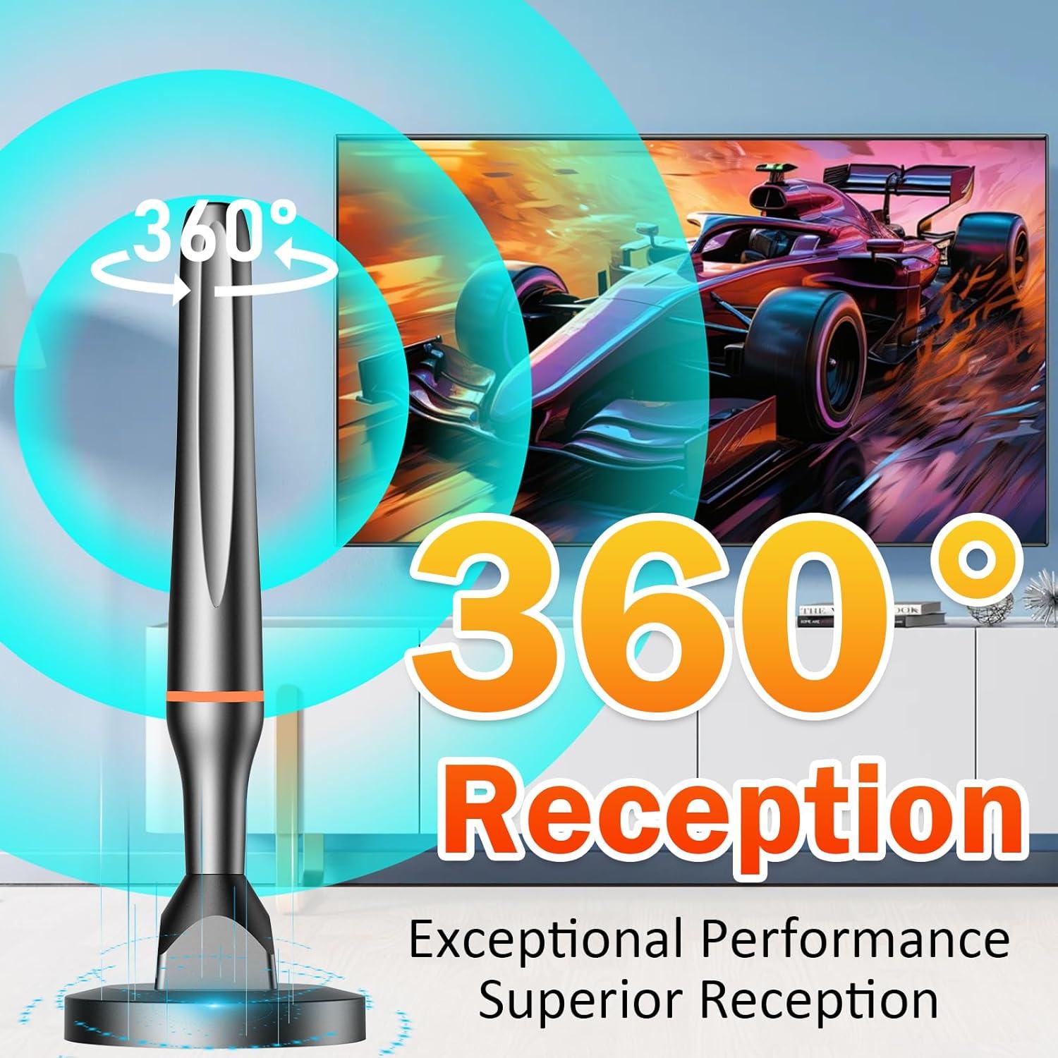 Antena Digital HDTV Interior DGUPSP 4K 360° Recepción Canales