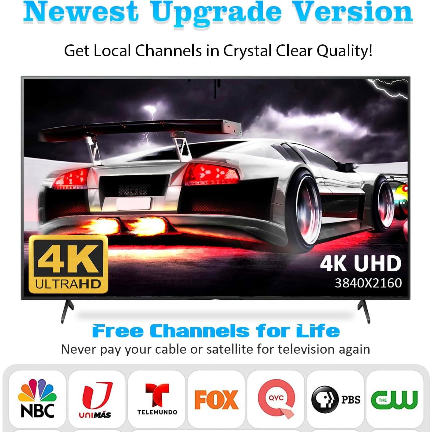 Antena Digital HDTV Interior DGUPSP 360° Recepción 4K 1080P