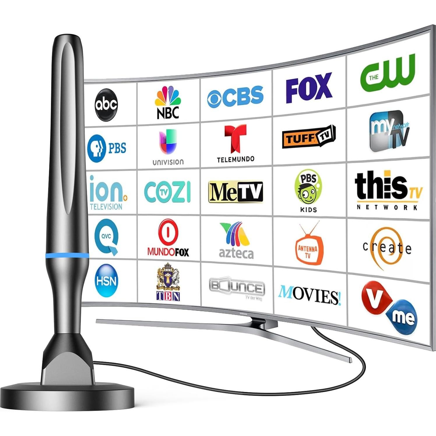 Antena Digital HDTV Interior DGUPSP 360° Recepción 4K 1080P