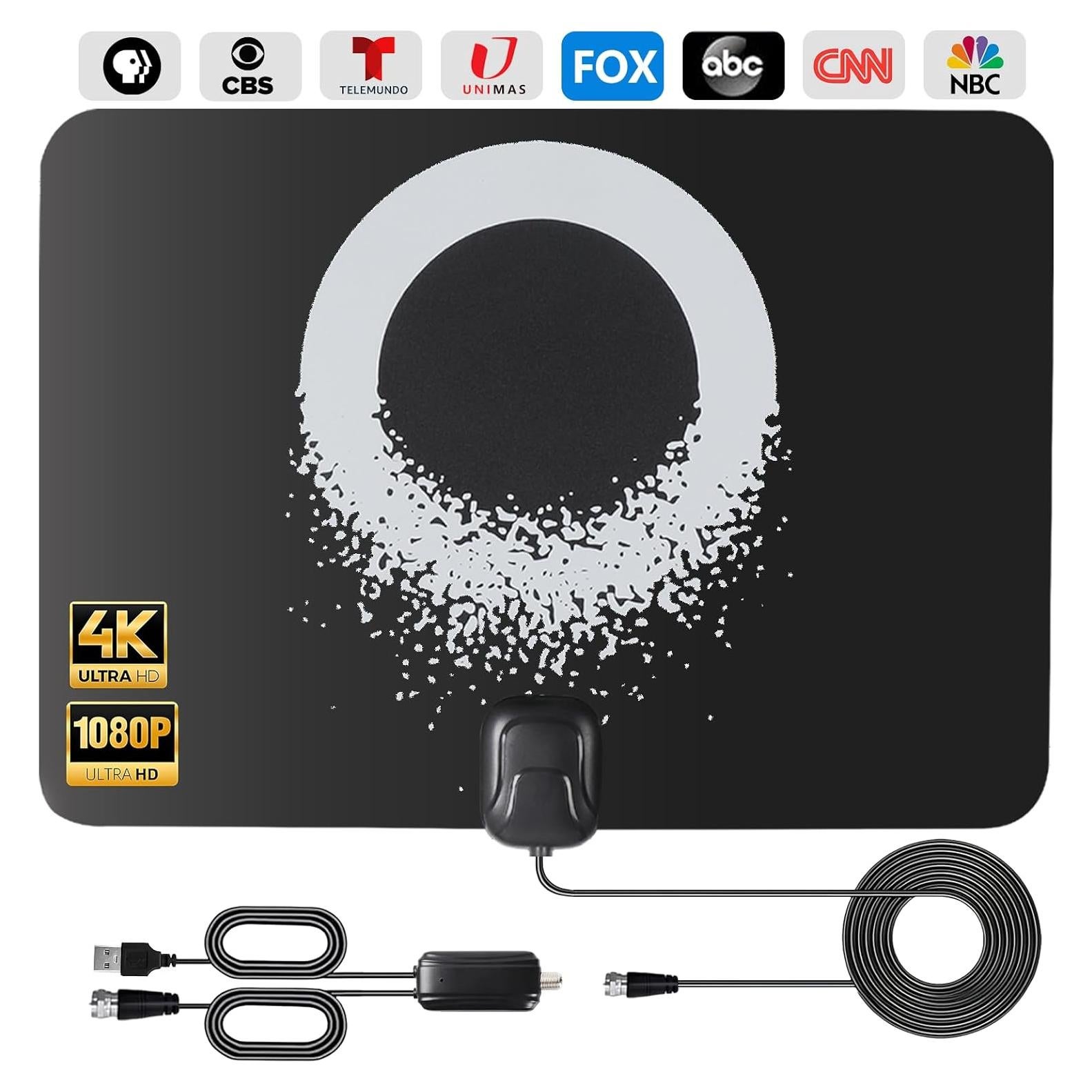 Antena HDTV Amplificada Yonquora 2025 con Amplificador 4K