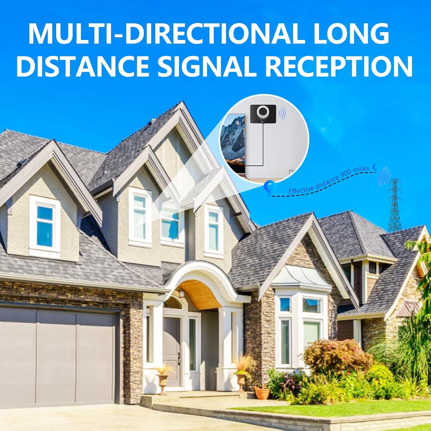 Antena HDTV Amplificada Yonquora 2025 con Amplificador 4K