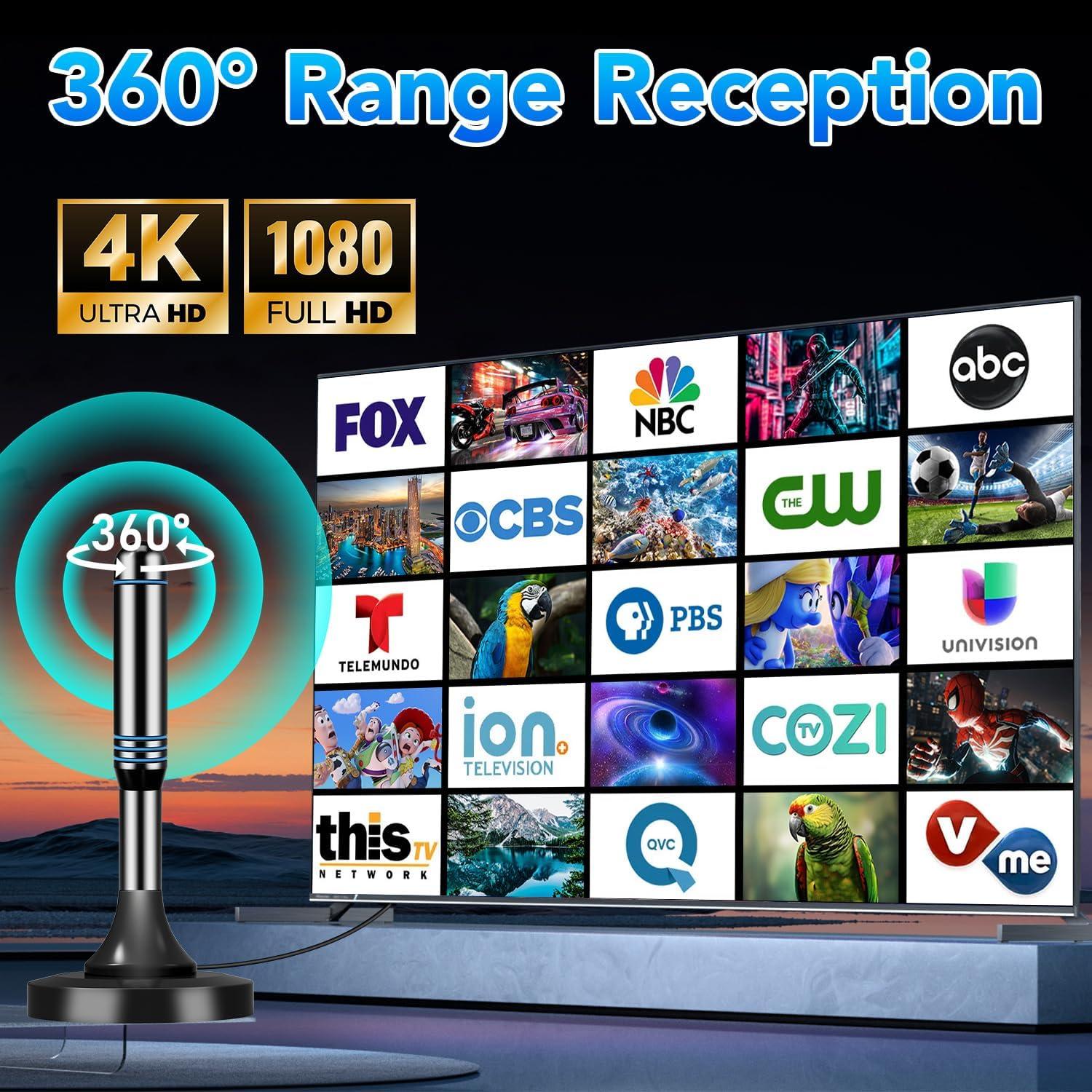 Antena de TV Digital DTVSUBS DTV011B 4K HD Interior 241 km