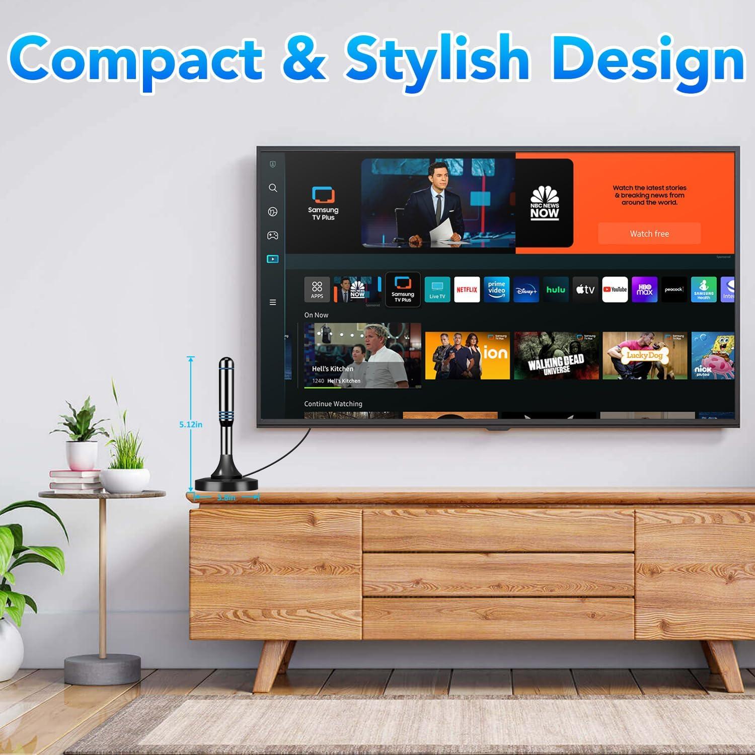 Antena de TV Digital DTVSUBS DTV011B 4K HD Interior 241 km