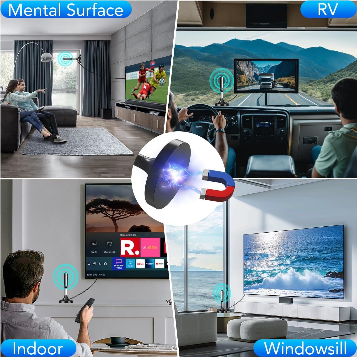 Antena de TV Digital DTVSUBS DTV011B 4K HD Interior 241 km