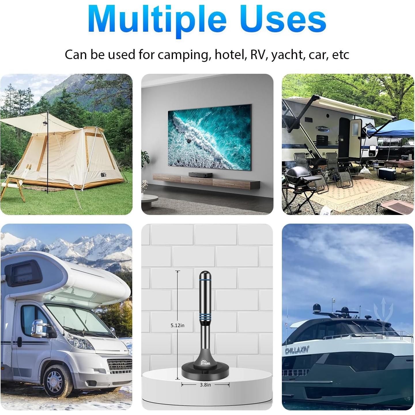 Antena de TV Digital DTVSUBS DTV011B 4K HD Interior 241 km