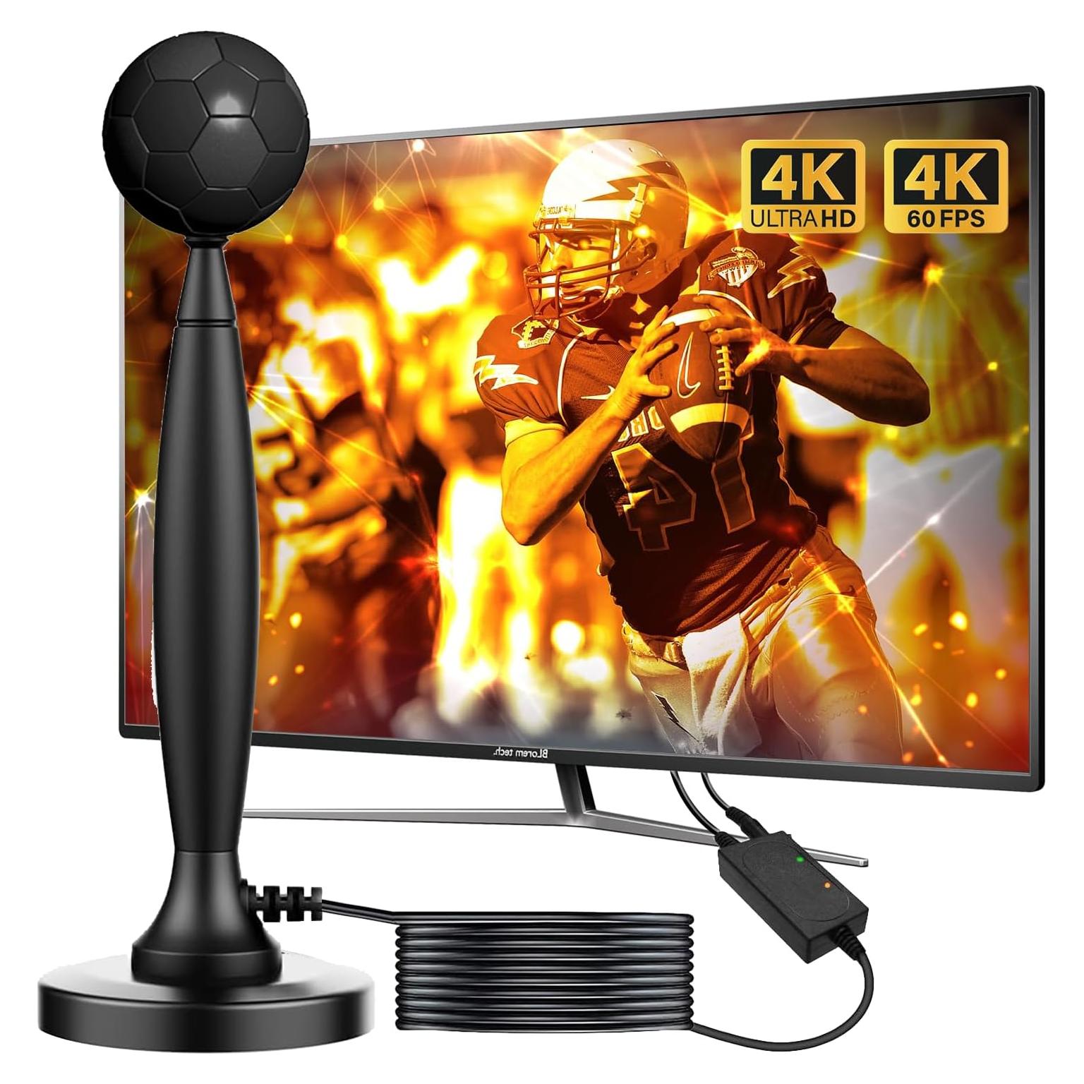 Antena de TV Digital Amplificada Fortrek FX-22A 4K 1080p