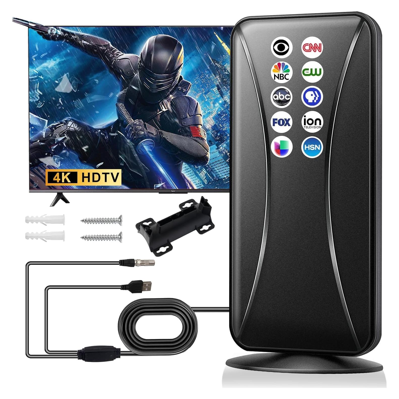 Antena de TV Interior TIANL 2025, Rango 1593 km, 4K 1080p