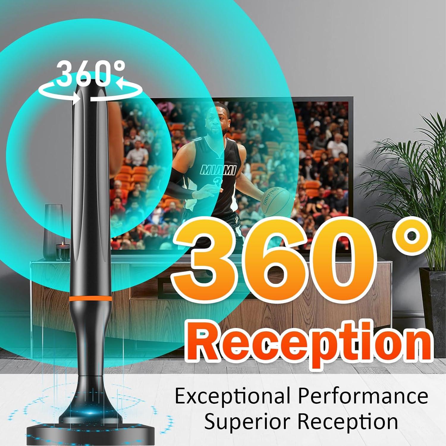 Antena Digital para TV Interior DGUPSP 4K Recepción 360°