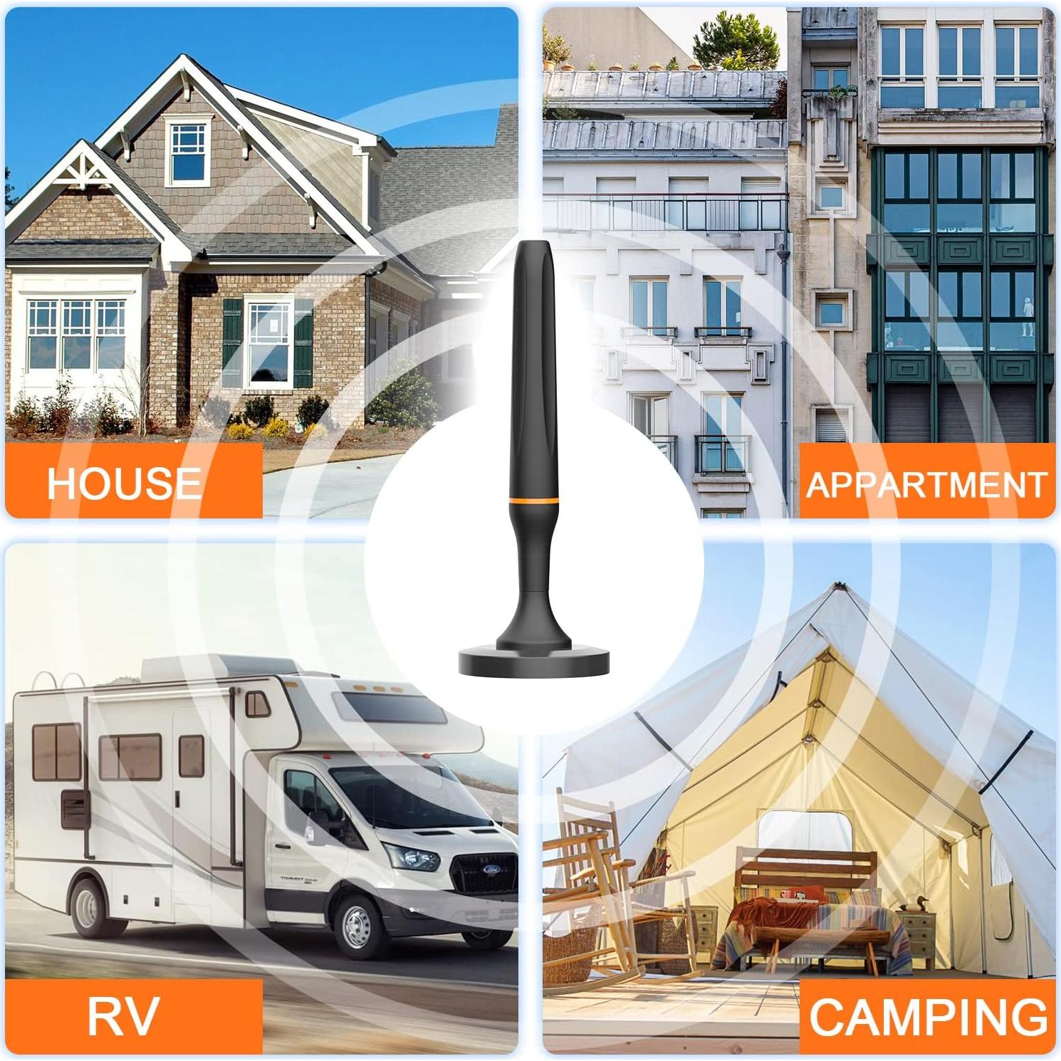 Antena Digital para TV Interior DGUPSP 4K Recepción 360°