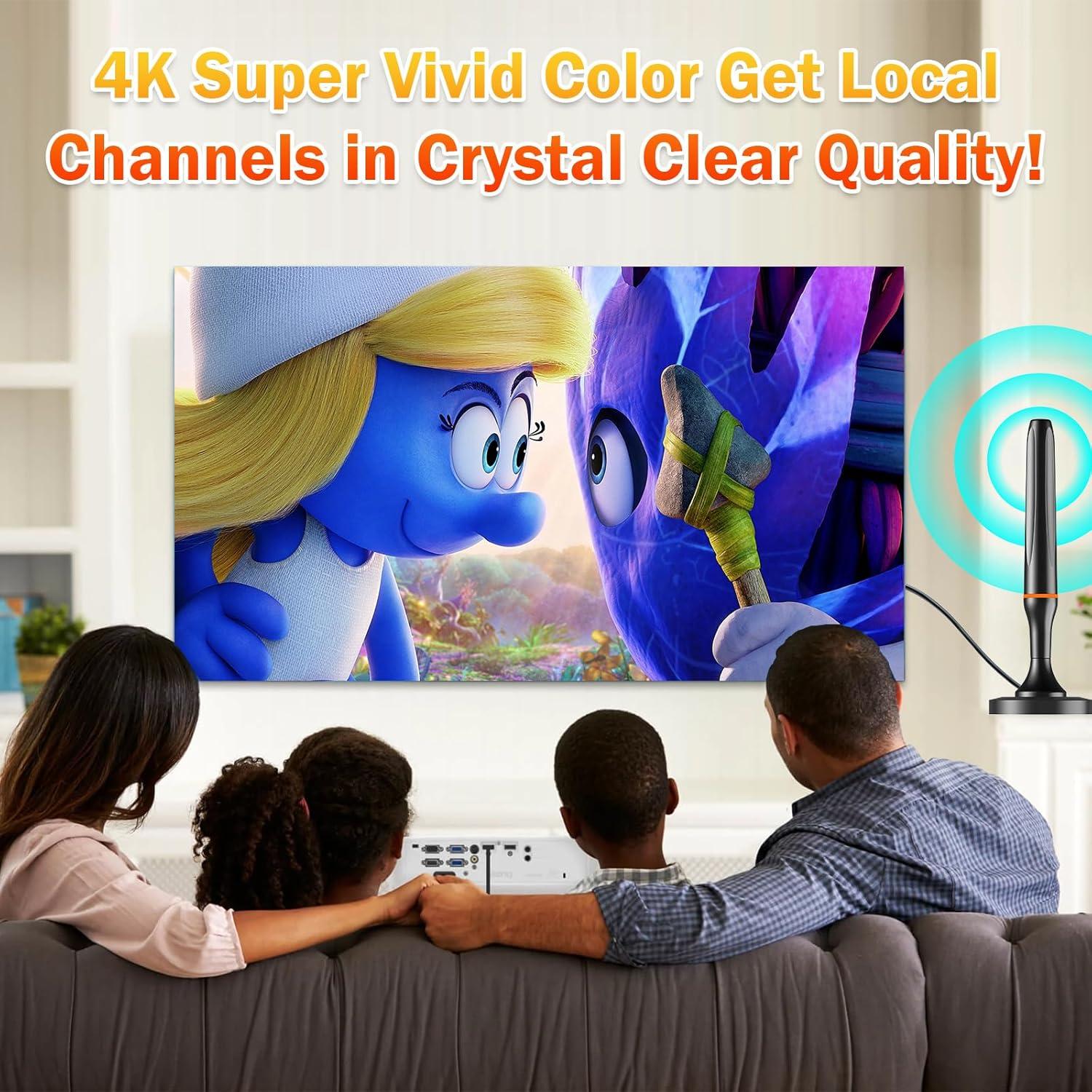 Antena Digital para TV Interior DGUPSP 4K Recepción 360°