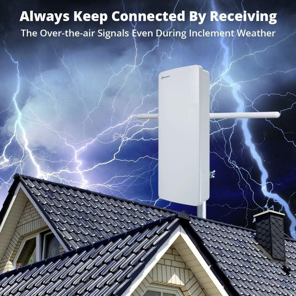 Antena Amplificada HDTV ANTOP AT-800SBS 85 Millas Doble Salida