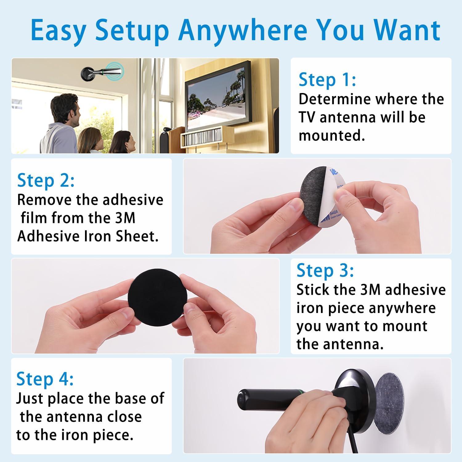 Antena Digital para Smart TV DTVSMARTSHOW V019 4K 1080p