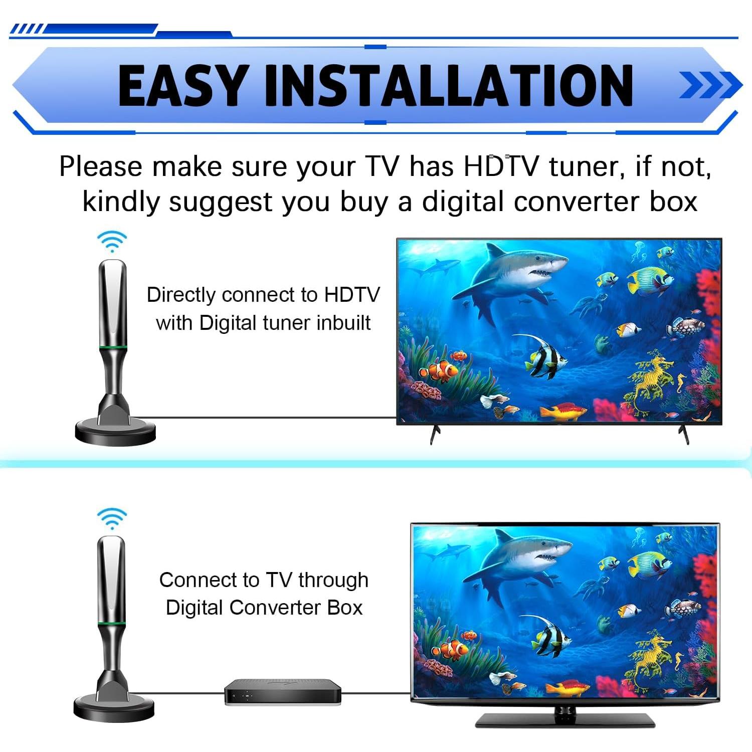 Antena Digital para Smart TV DTVSMARTSHOW V019 4K 1080p