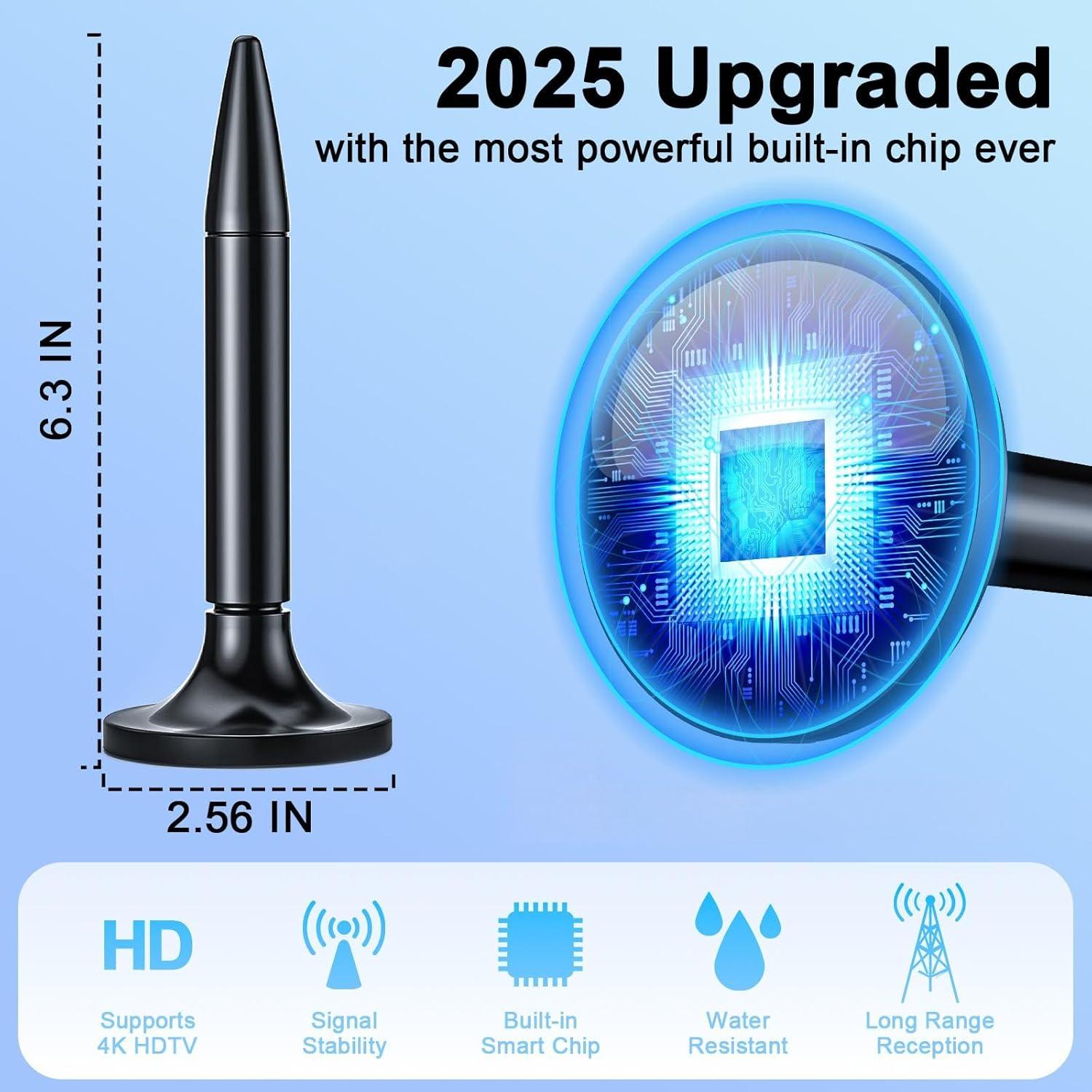 Antena de TV Digital HD iGENJUN con Amplificador 300 km