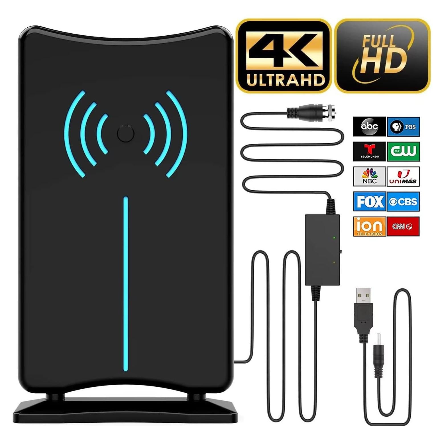 Antena de TV Digital Matrix HD Amplificada 1000 km 4K 1080p