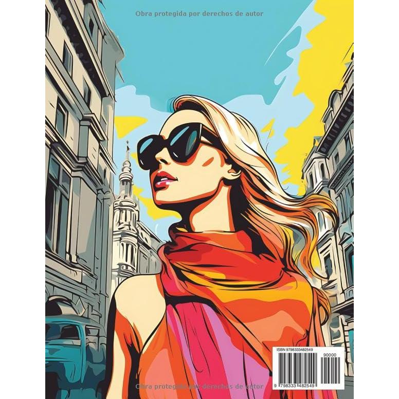 Libro para colorear moda para adultos y adolescentes: 100 dibujos de modelos con diferentes estilos (Spanish Edition)