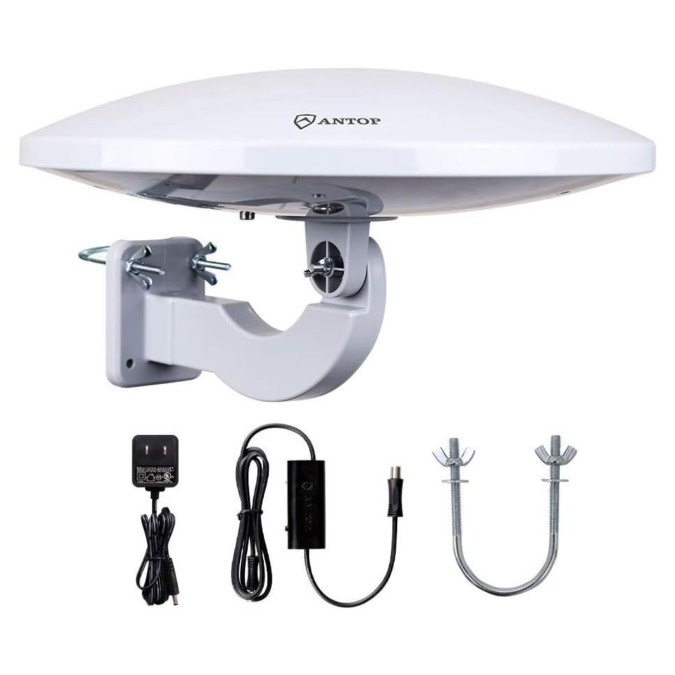 Antena HDTV Antop PL-414BG 360° Omni-Direccional con Amplificador