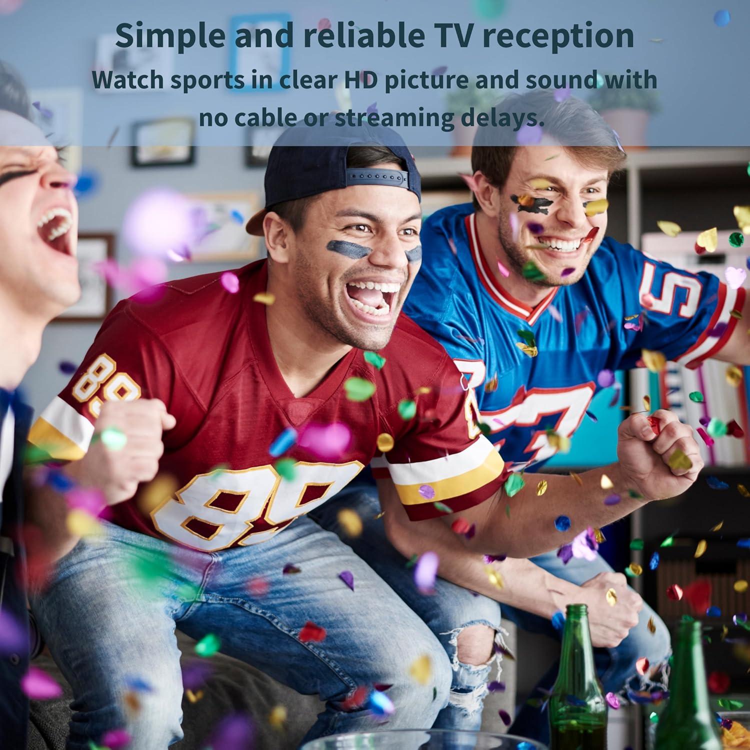 Antena de TV Interior Mohu Leaf 50 Amplificada 60 Millas 4K