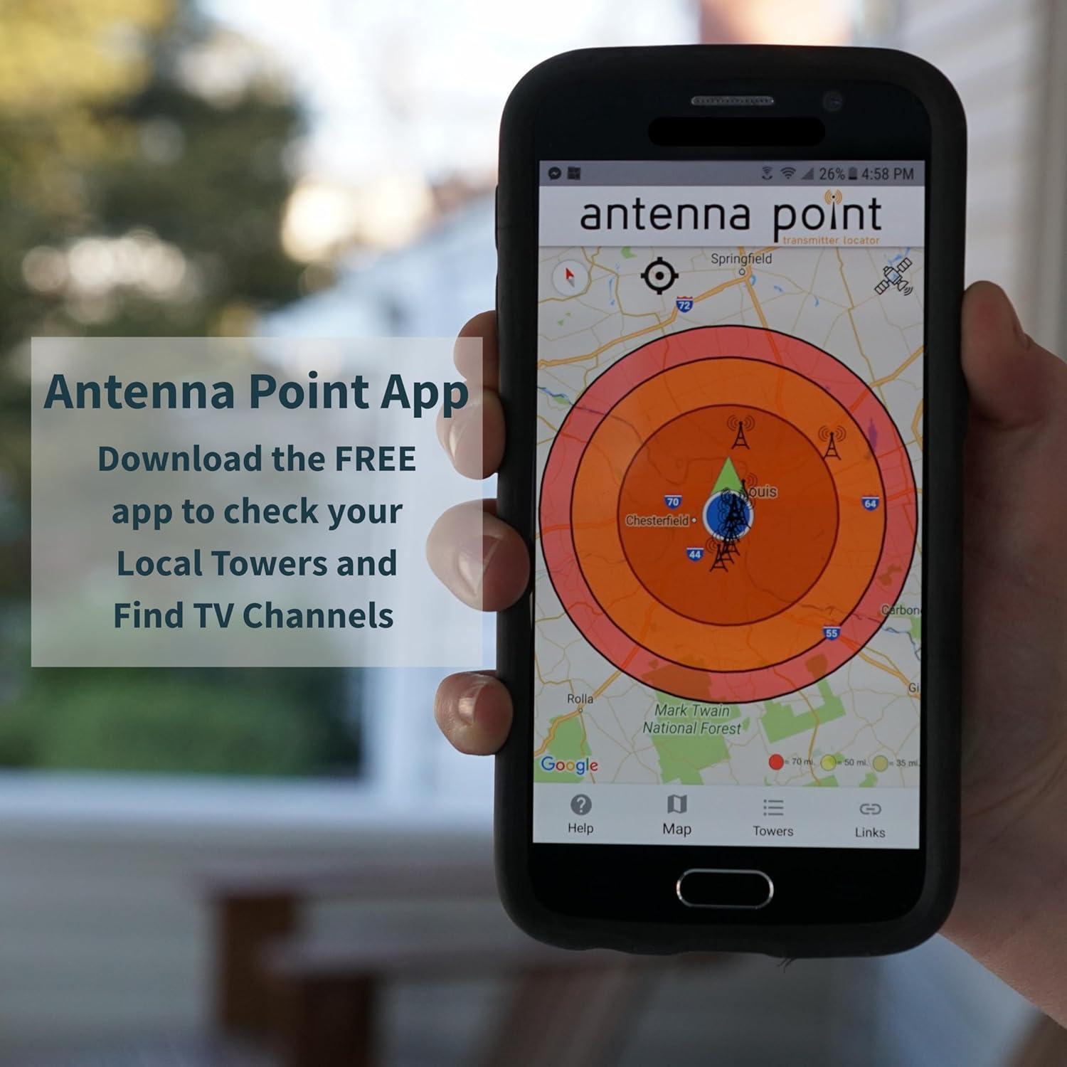 Antena de TV Interior Mohu Leaf 50 Amplificada 60 Millas 4K