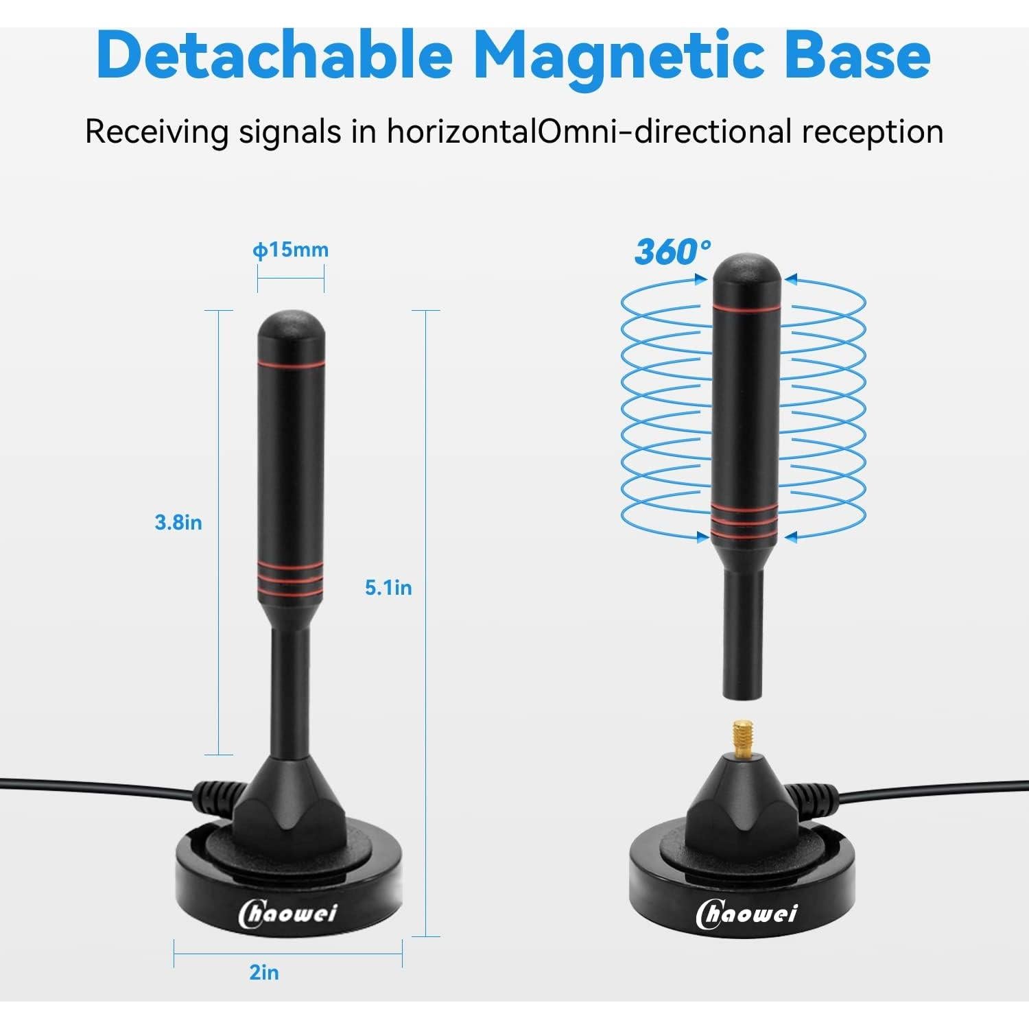 Antena de TV Digital Chaowei DVB66 Omnidireccional 4K 1080P