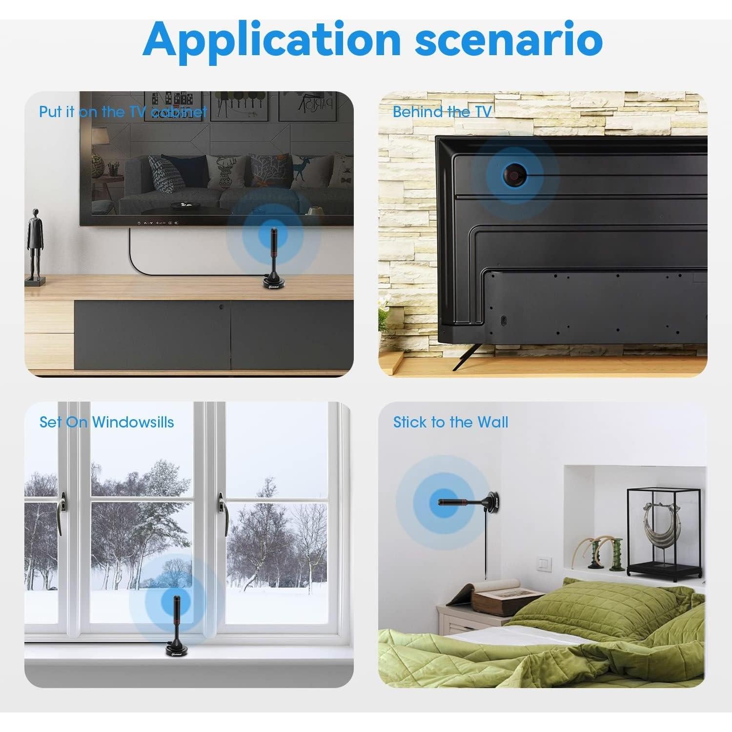 Antena de TV Digital Chaowei DVB66 Omnidireccional 4K 1080P