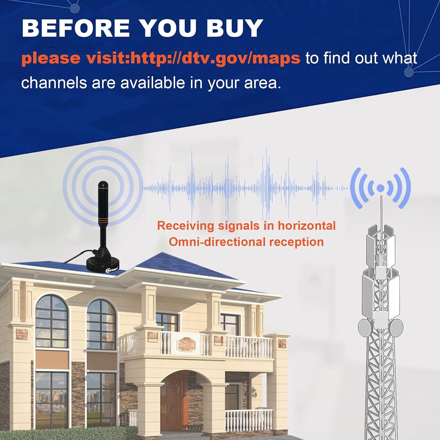 Antena de TV Digital Chaowei DVB66 Omnidireccional 4K 1080P