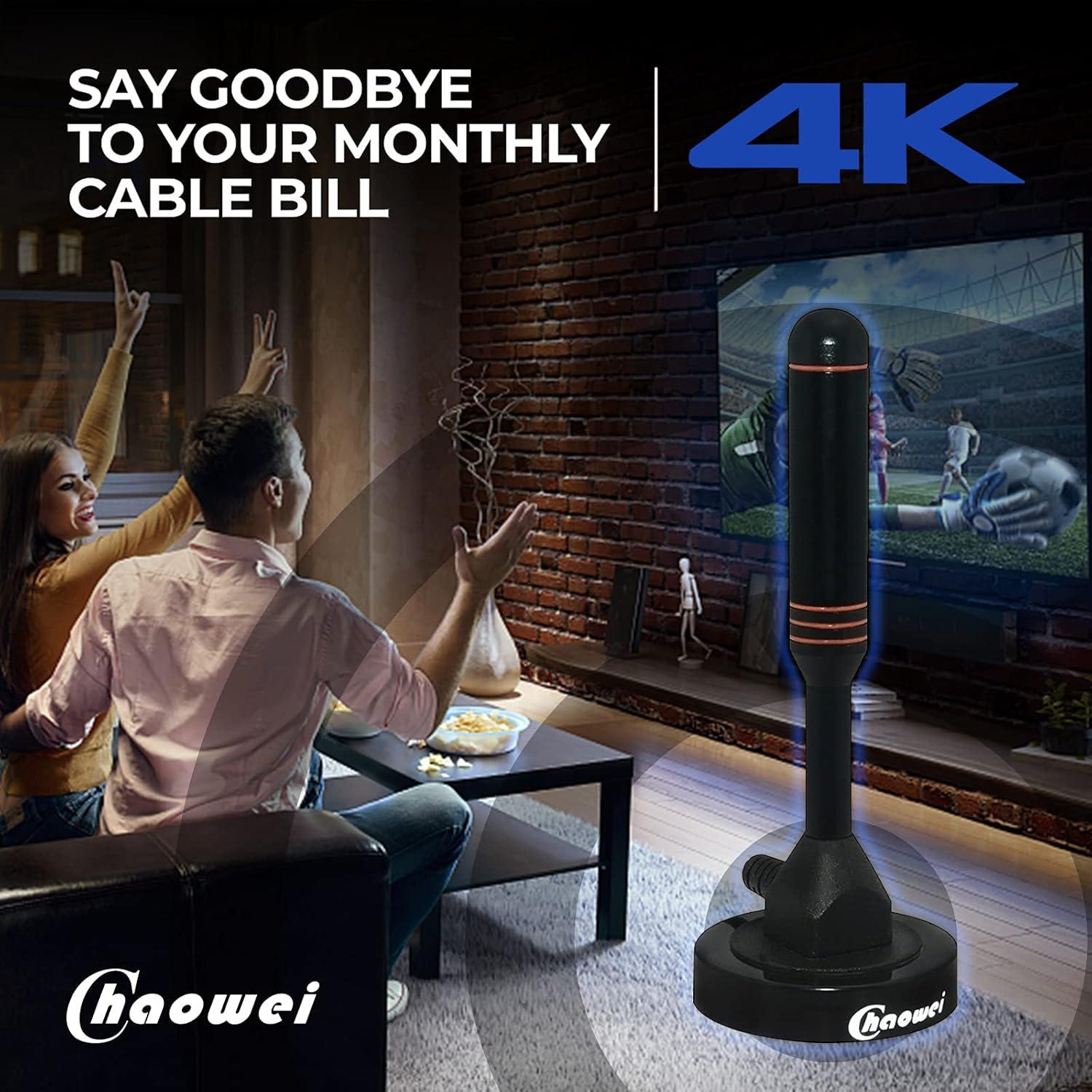 Antena de TV Digital Chaowei DVB66 Omnidireccional 4K 1080P