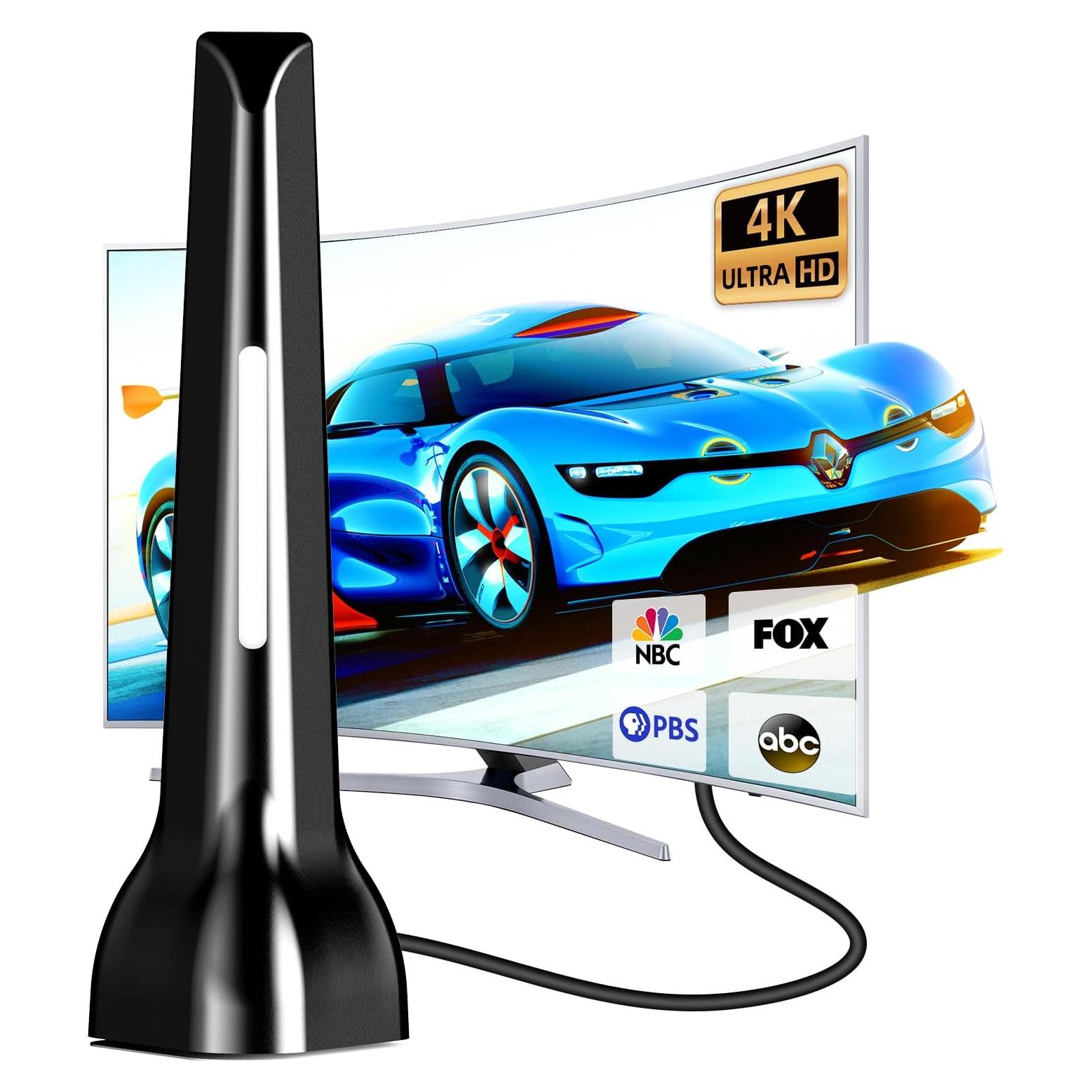 Antena Digital HDTV HIDB 4K 120 Millas Interior Gris