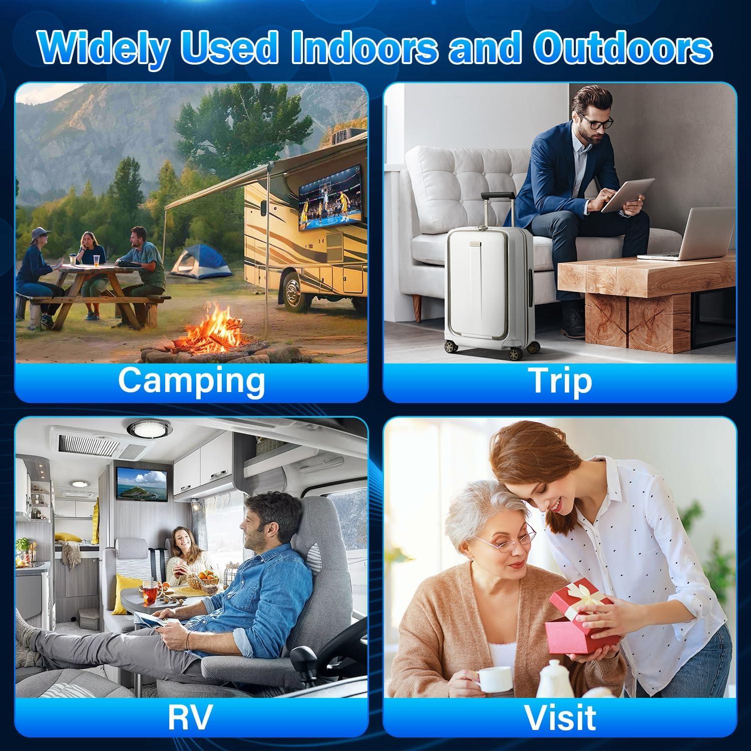 Antena Digital HDTV HIDB 4K 120 Millas Interior Gris