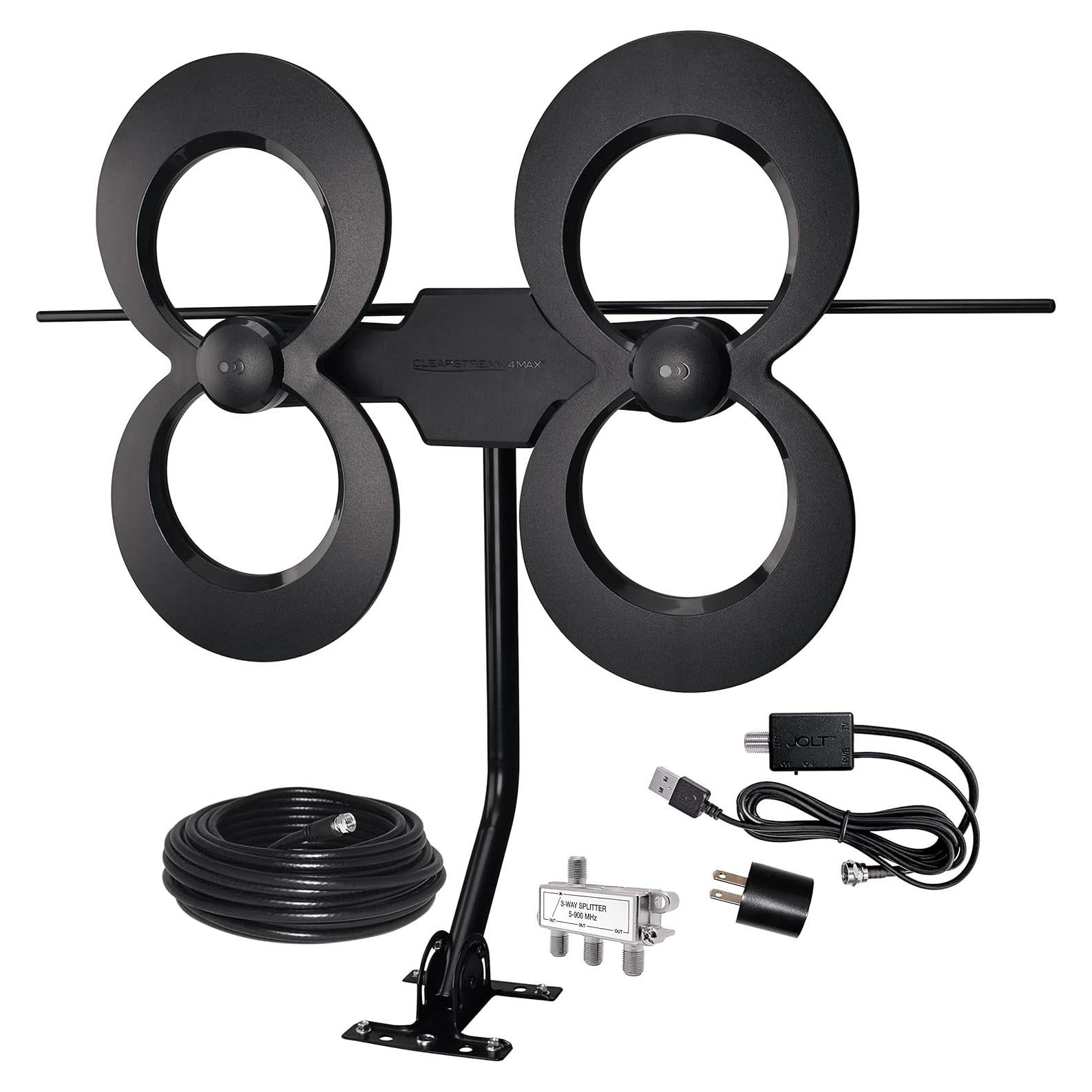 Antena de TV ClearStream 4MAX Completo - UHF VHF 70+ Millas